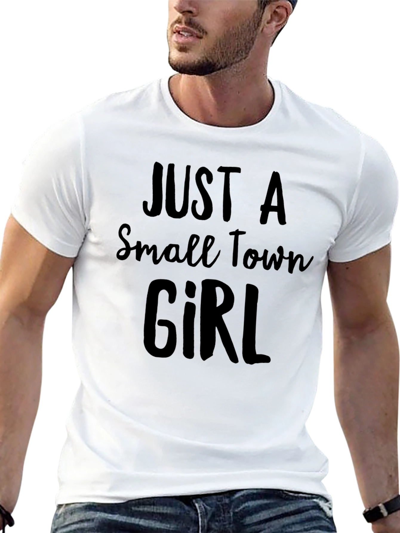 Black Just a Small Town Girl Tee - Classic Black T-Shirt view 13