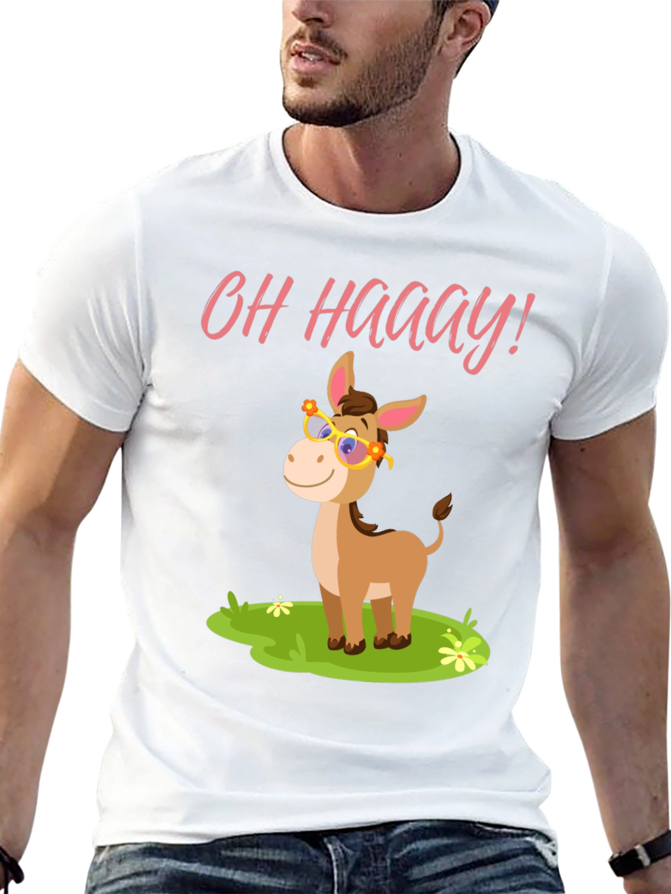 Black Funny Donkey T-Shirt - Oh Haaay! view 13