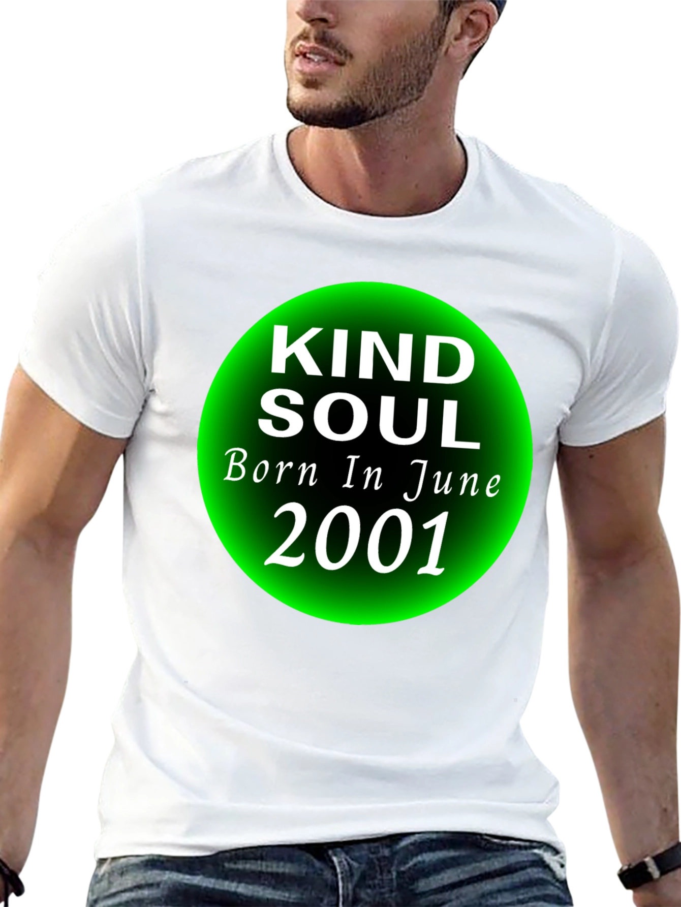 Black Kind Soul Born in June 2001 T-Shirt view 13
