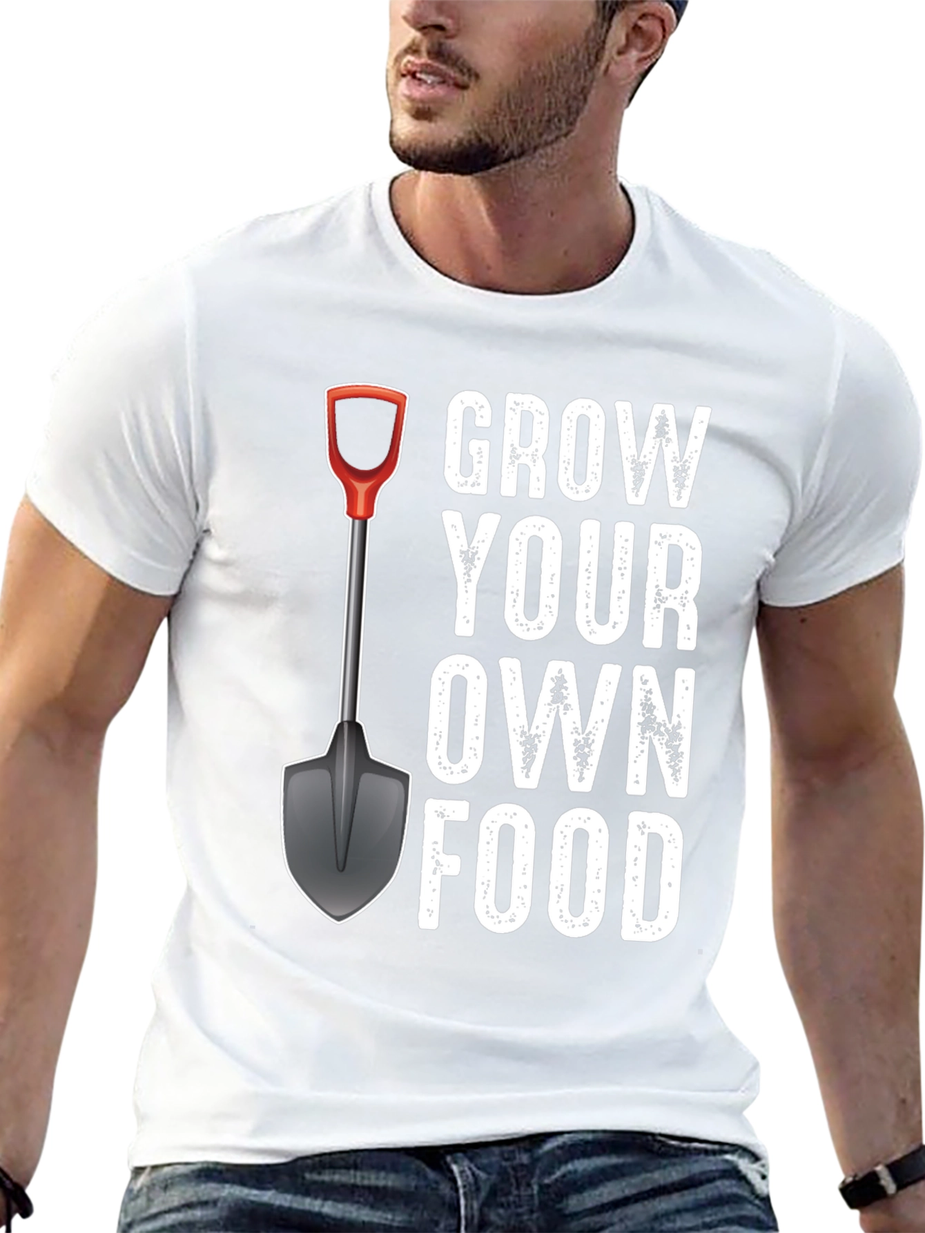 Black Grow Your Own Food T-Shirt Gardening Tee view 13