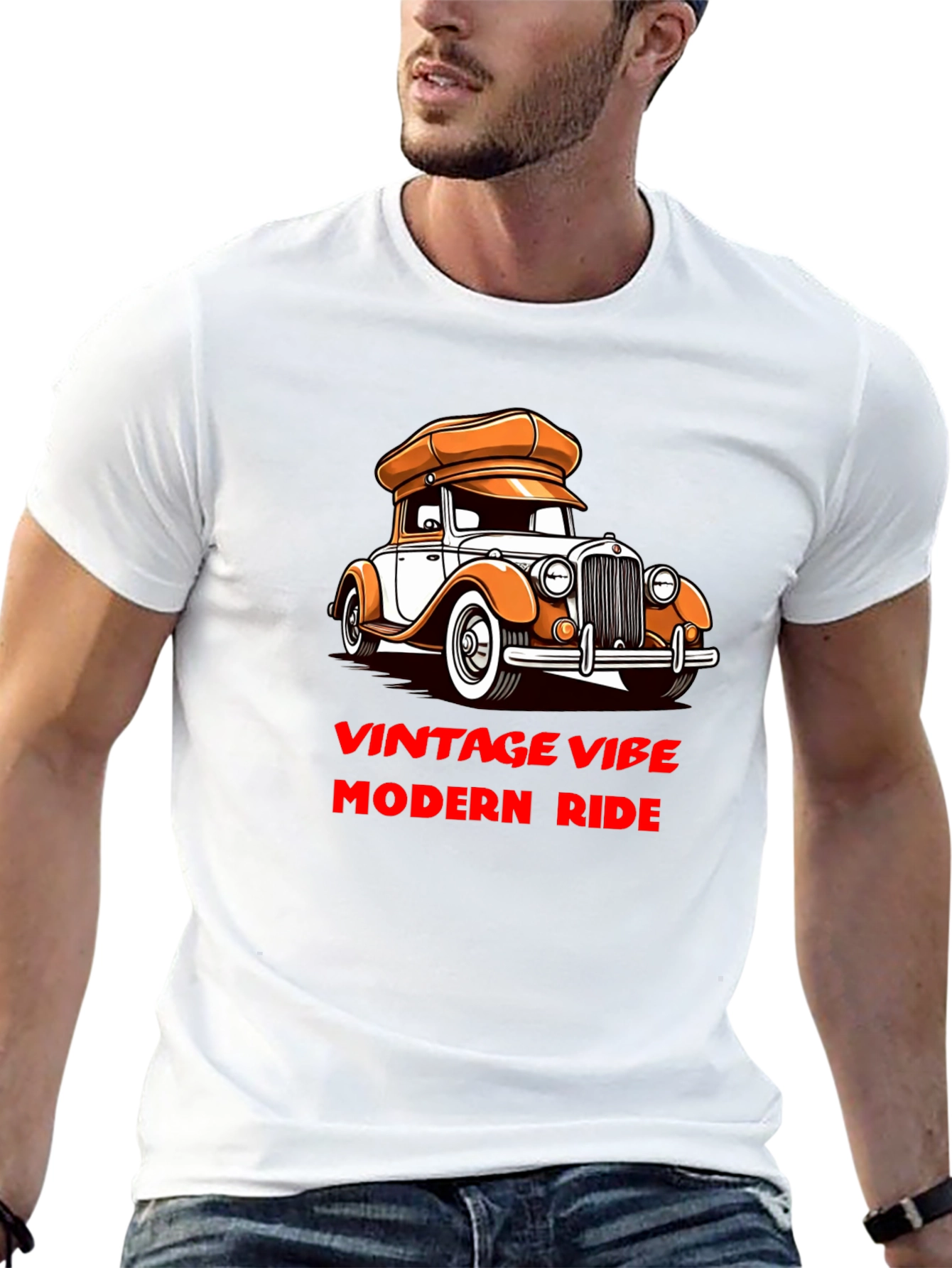 Black Vintage Car Graphic Tee - Modern Ride view 13