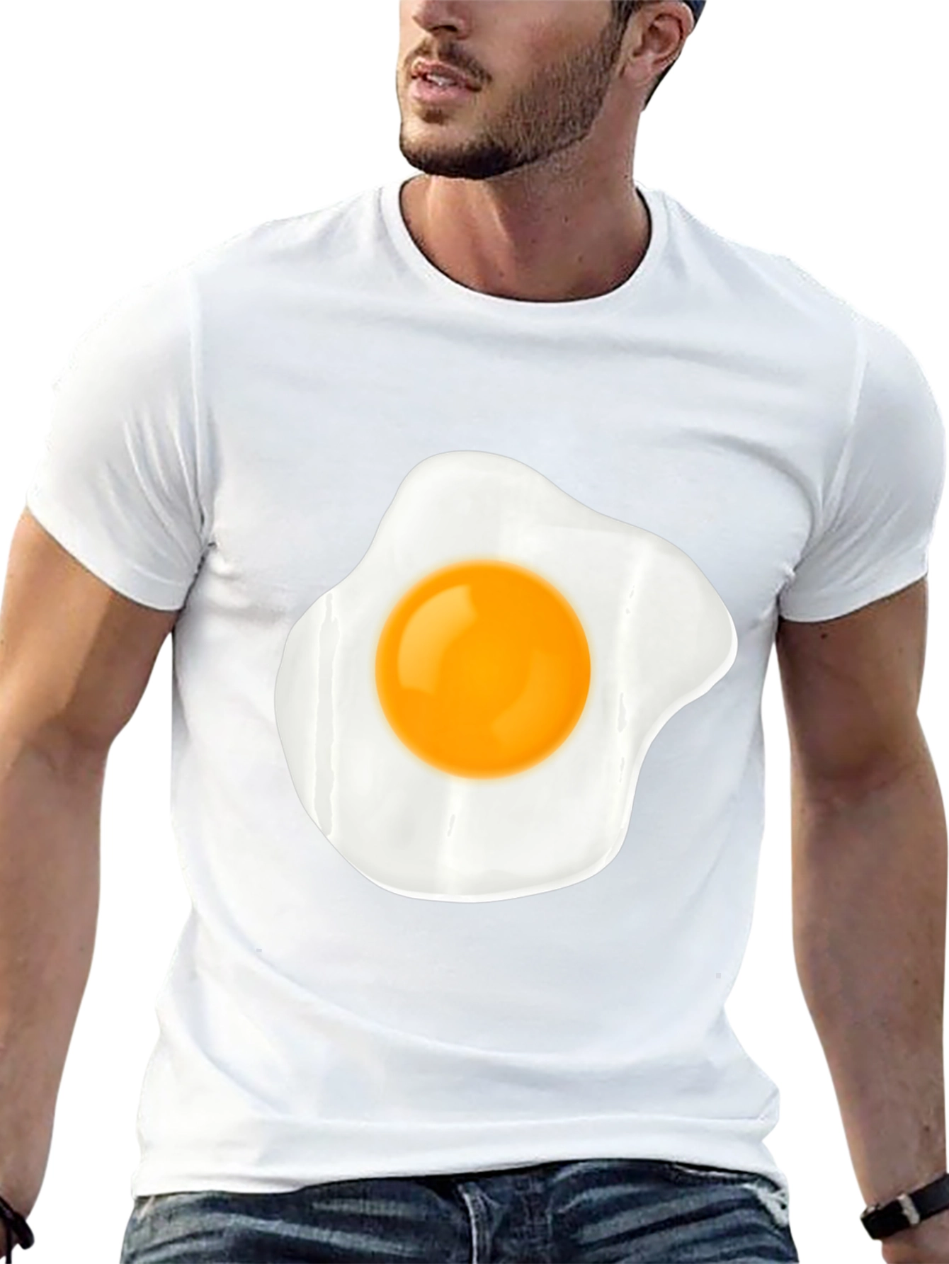 Black Fried Egg Graphic Tee - Unisex Casual Style view 13