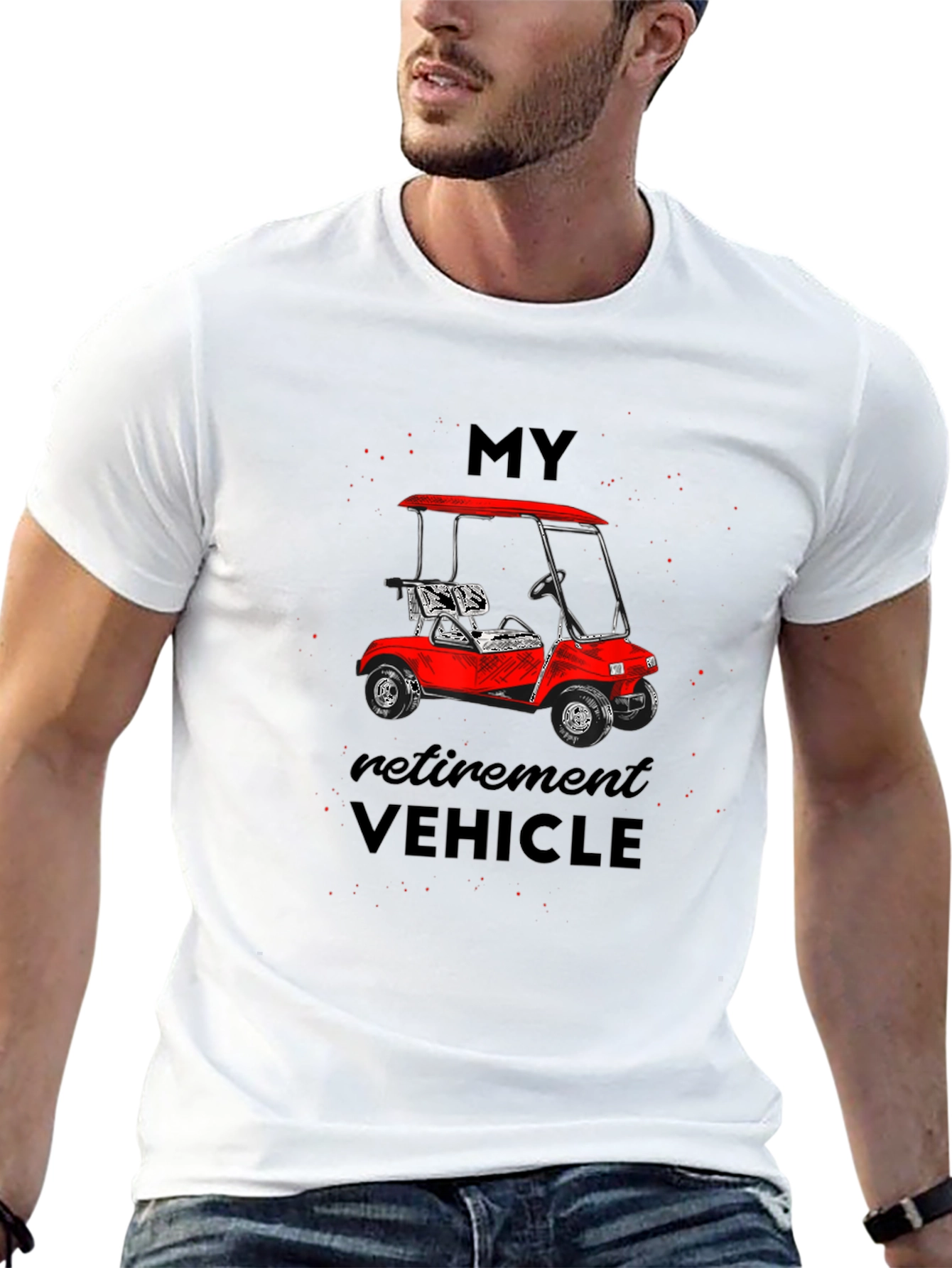 Black Retirement Vehicle Graphic T-Shirt view 13