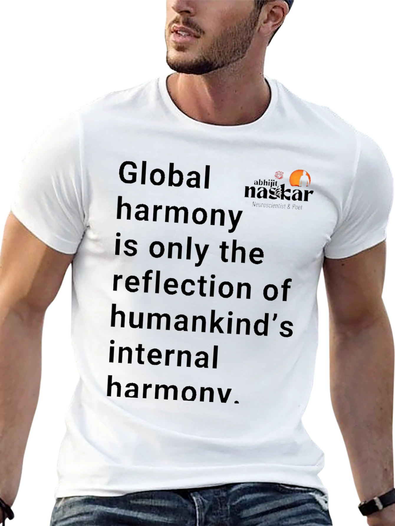 Black Global Harmony Graphic Tee - Unisex Casual T-Shirt view 13