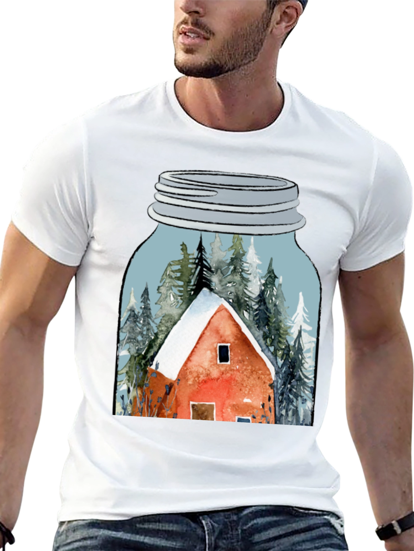 Black Cabin in a Jar Graphic Tee view 13