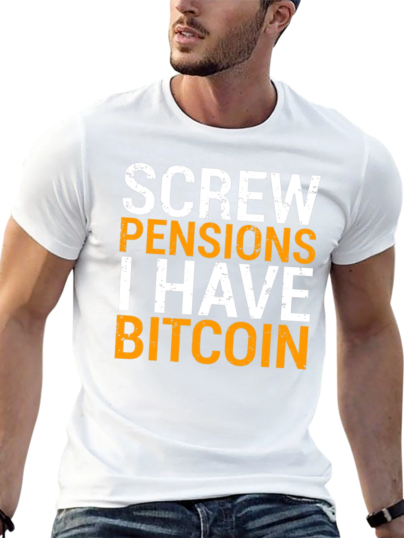 Black Screw Pensions I Have Bitcoin Graphic Tee view 13
