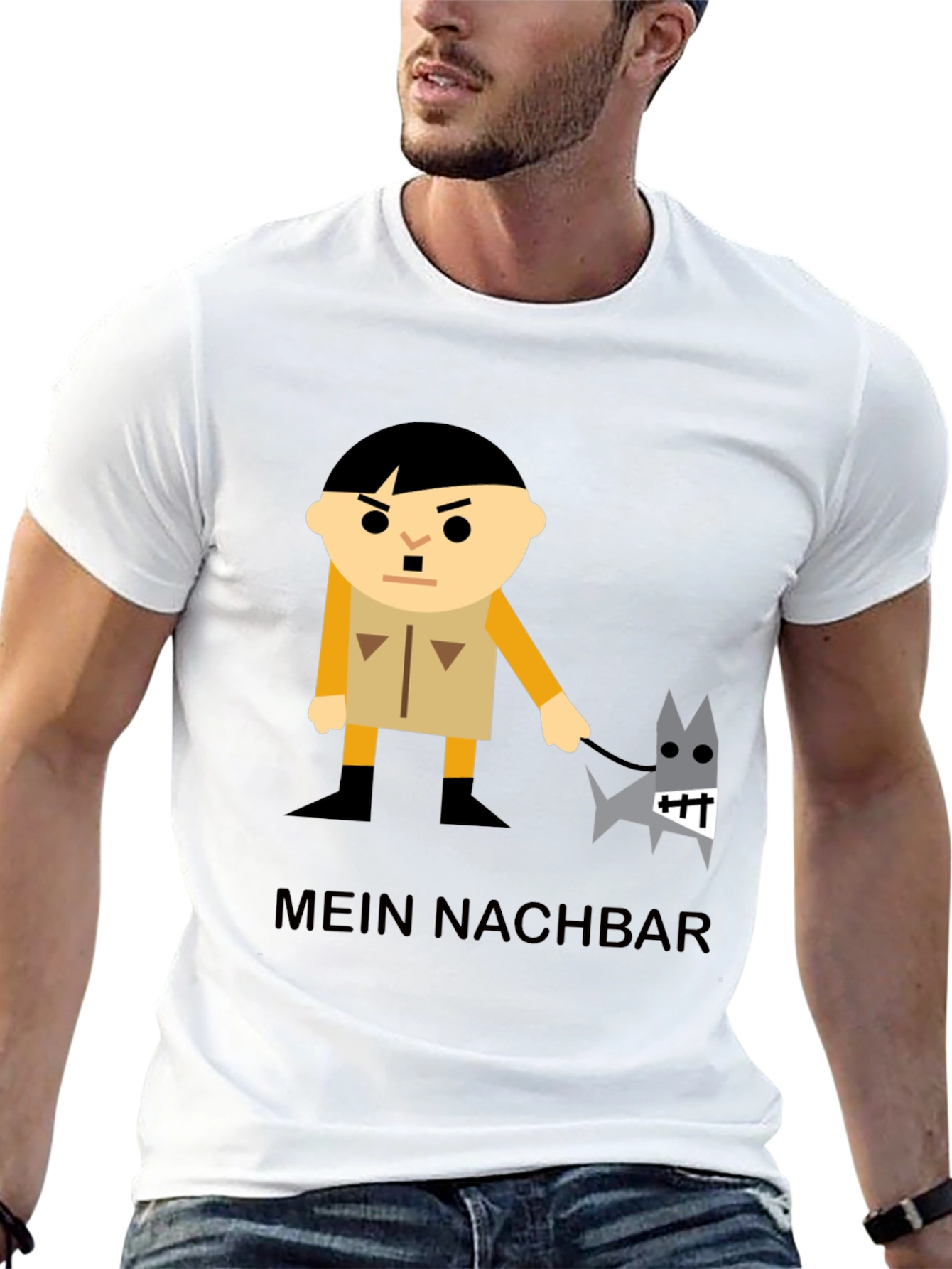 Black Mein Nachbar Graphic T-Shirt - Black view 13