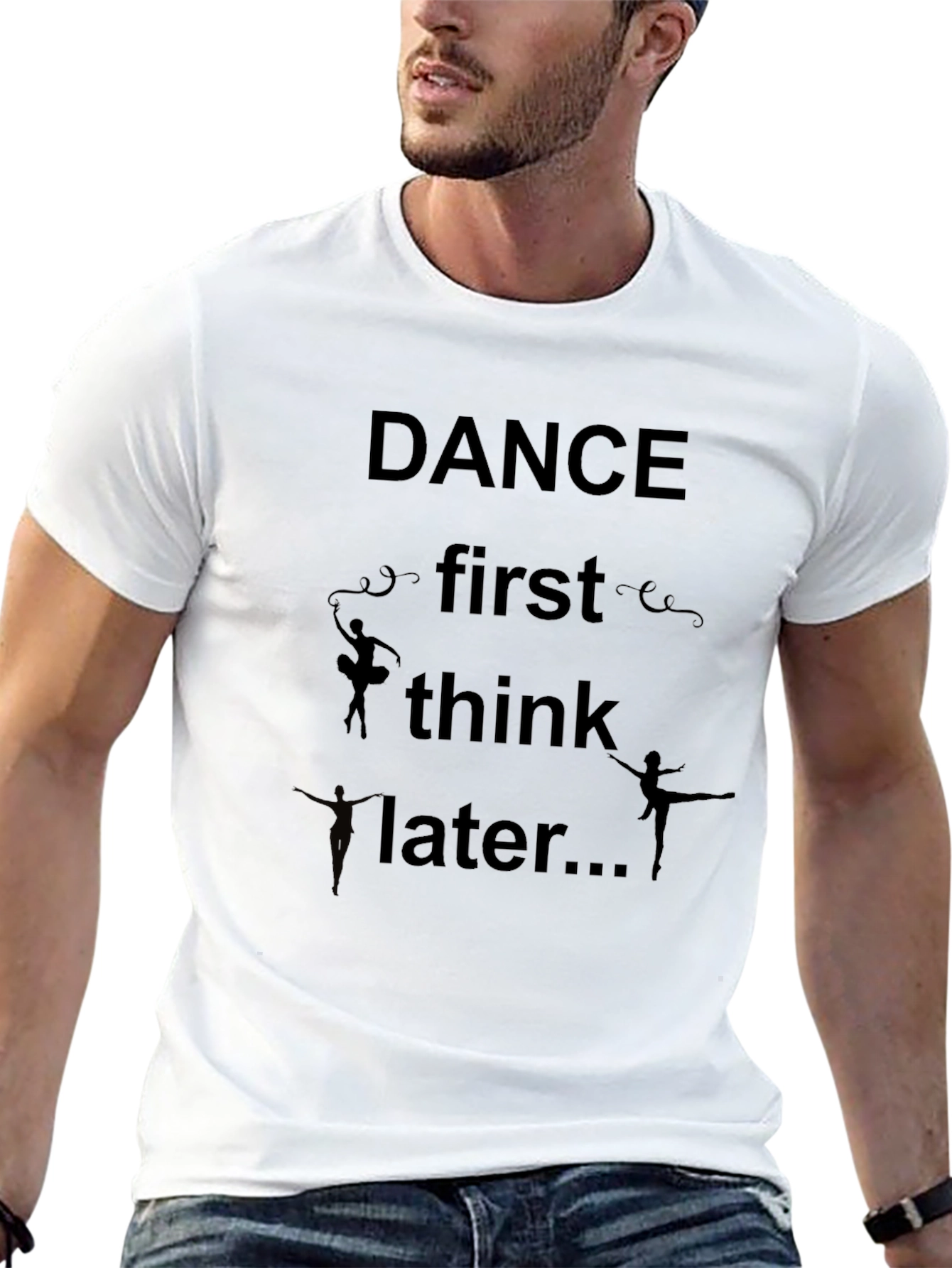 Black Dance First Think Later Graphic Tee view 13