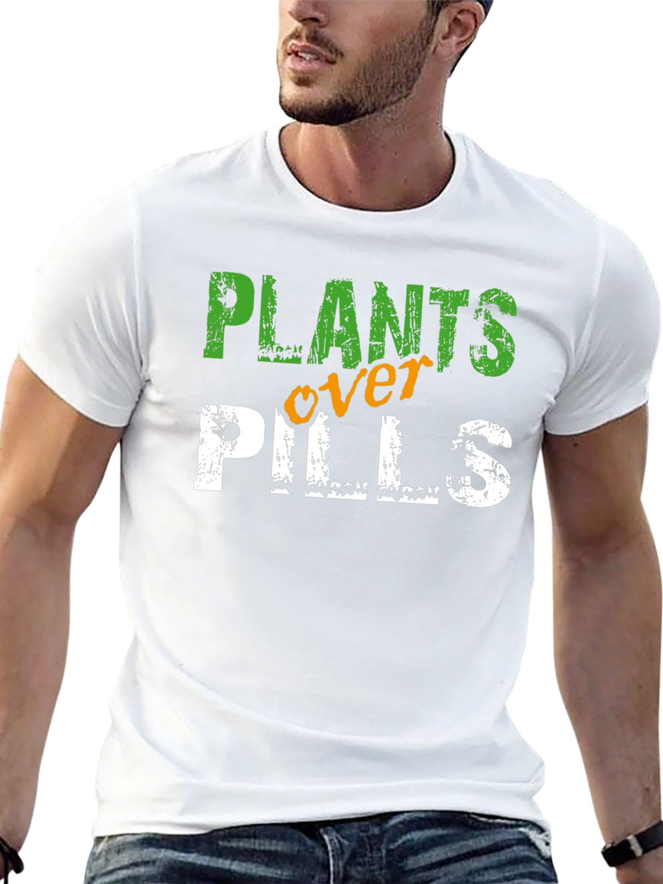 Black Plants Over Pills T-Shirt view 13