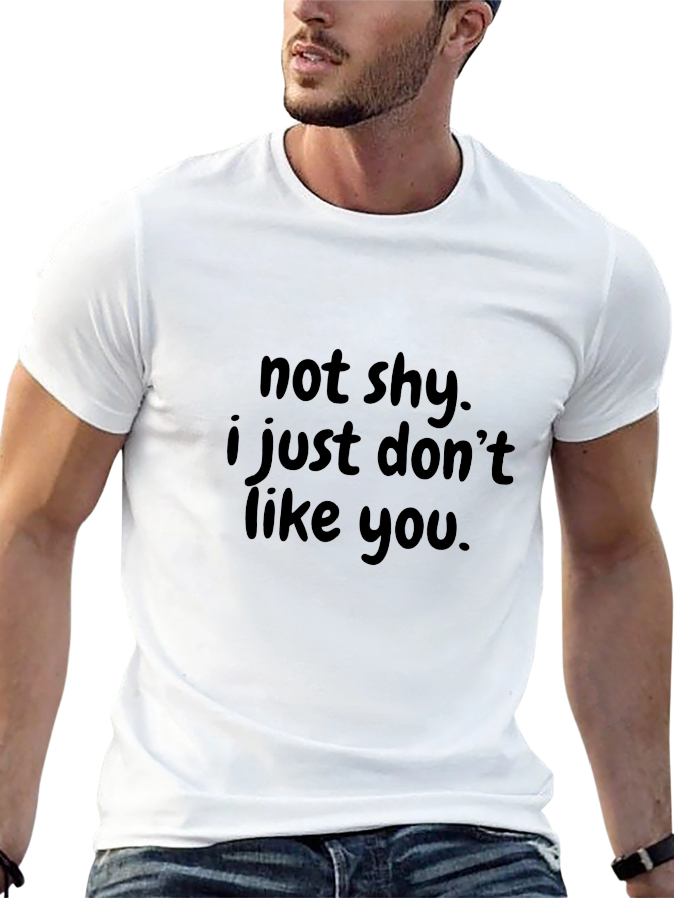 Black Not Shy Just Don't Like You T-Shirt view 13