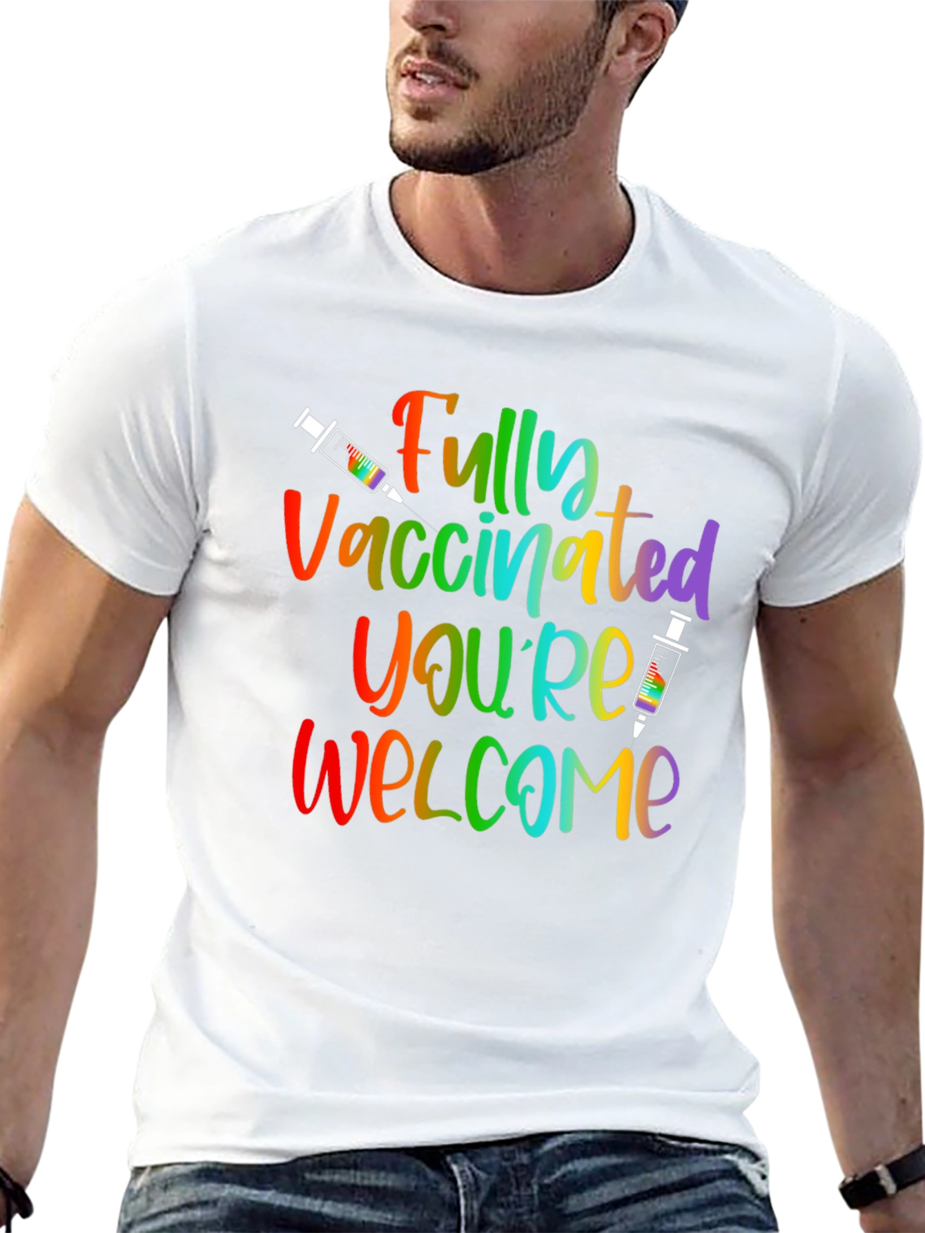 Black Fully Vaccinated Pride T-Shirt view 13