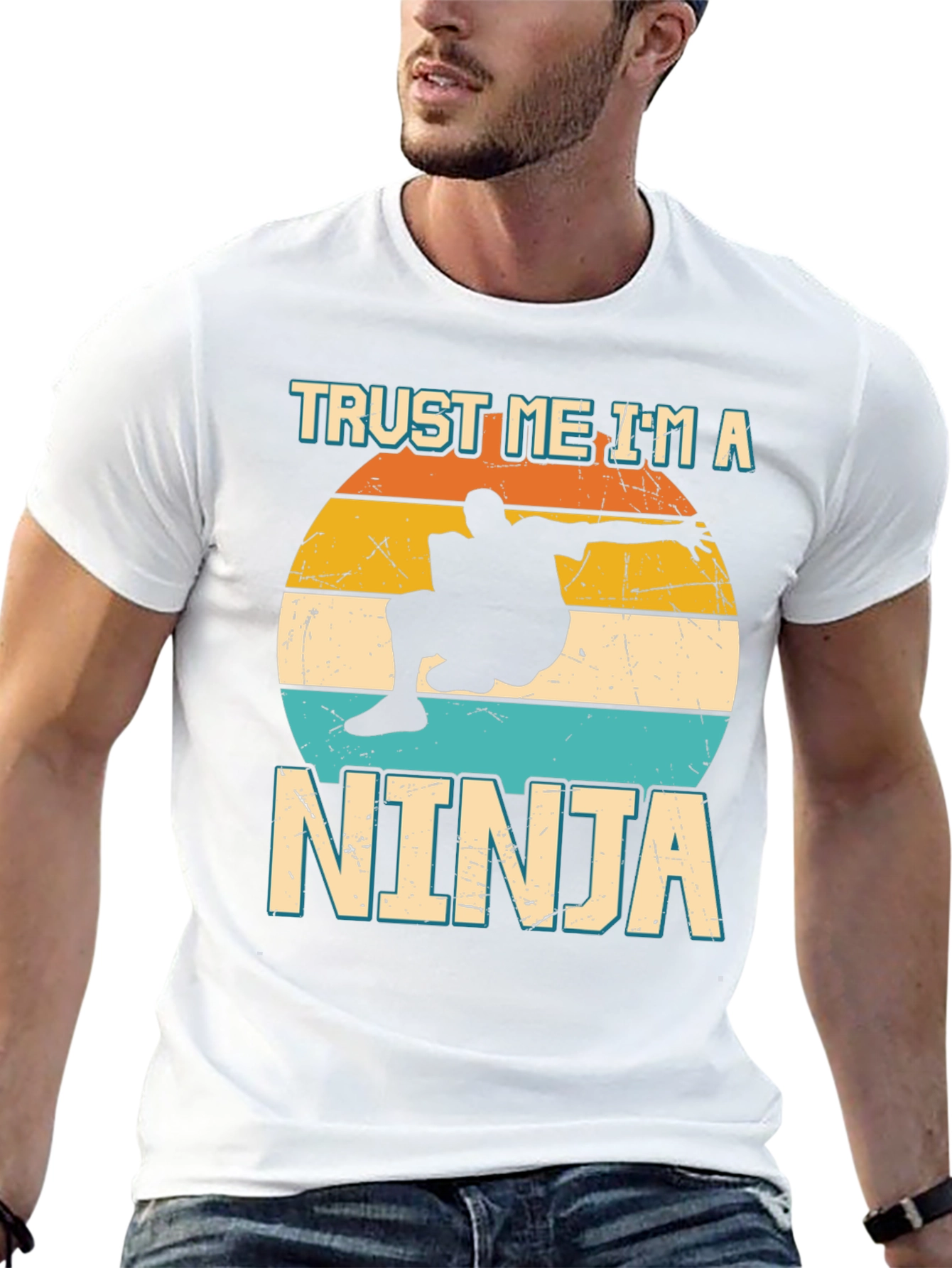 Black Trust Me I'm a Ninja T-Shirt Funny Novelty Tee view 13