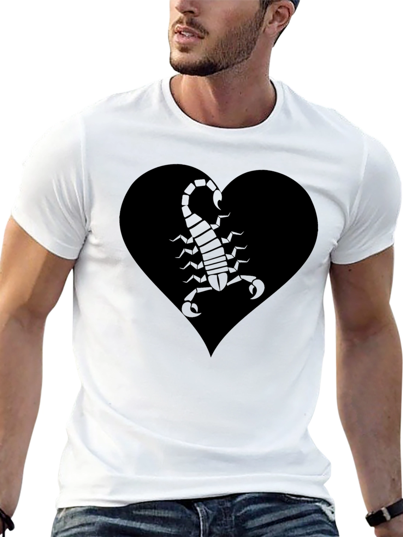 Black Heart Scorpion Graphic Tee - Edgy Style view 13