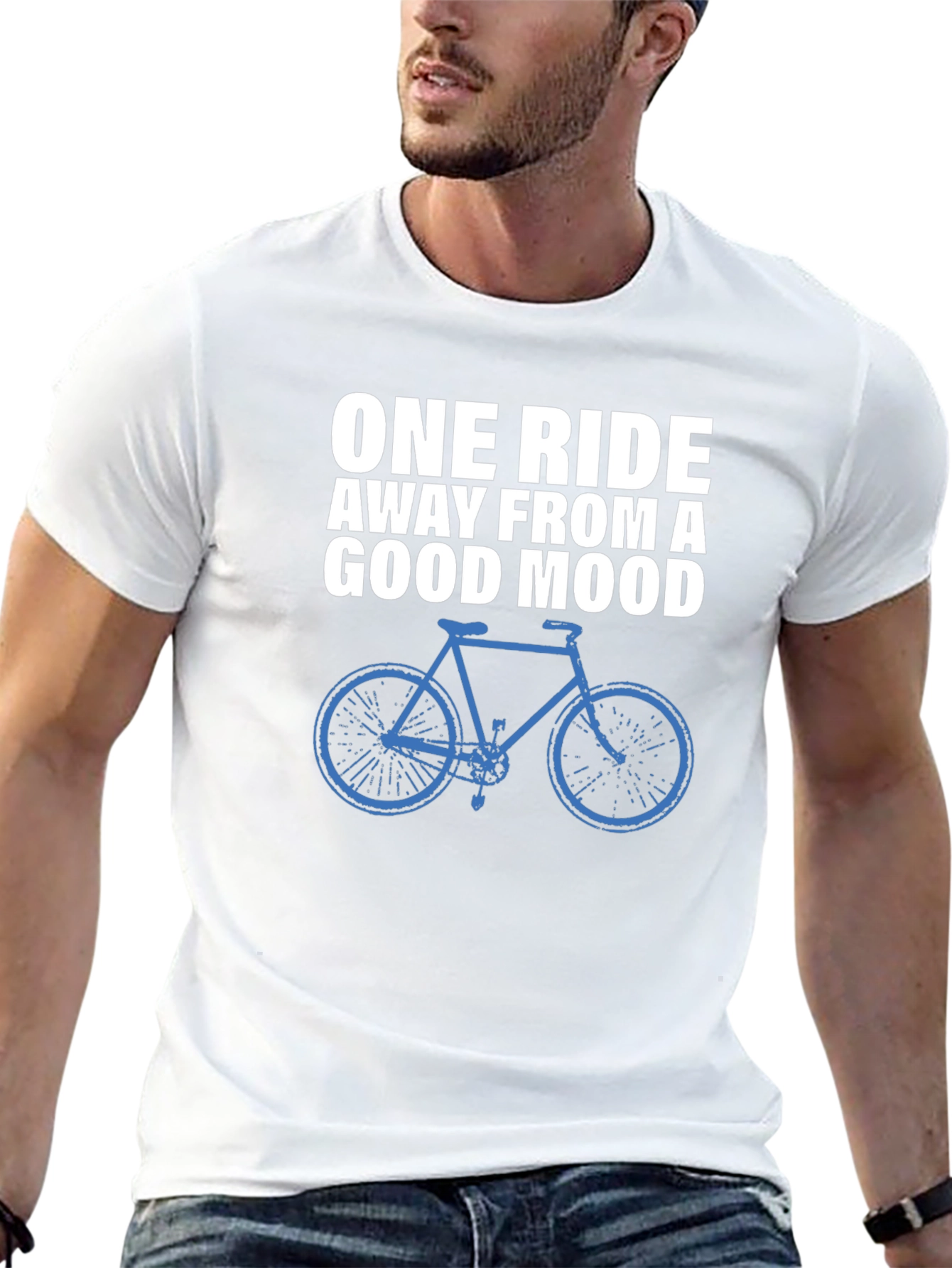 Black Cycling Mood T-Shirt: One Ride Away view 13