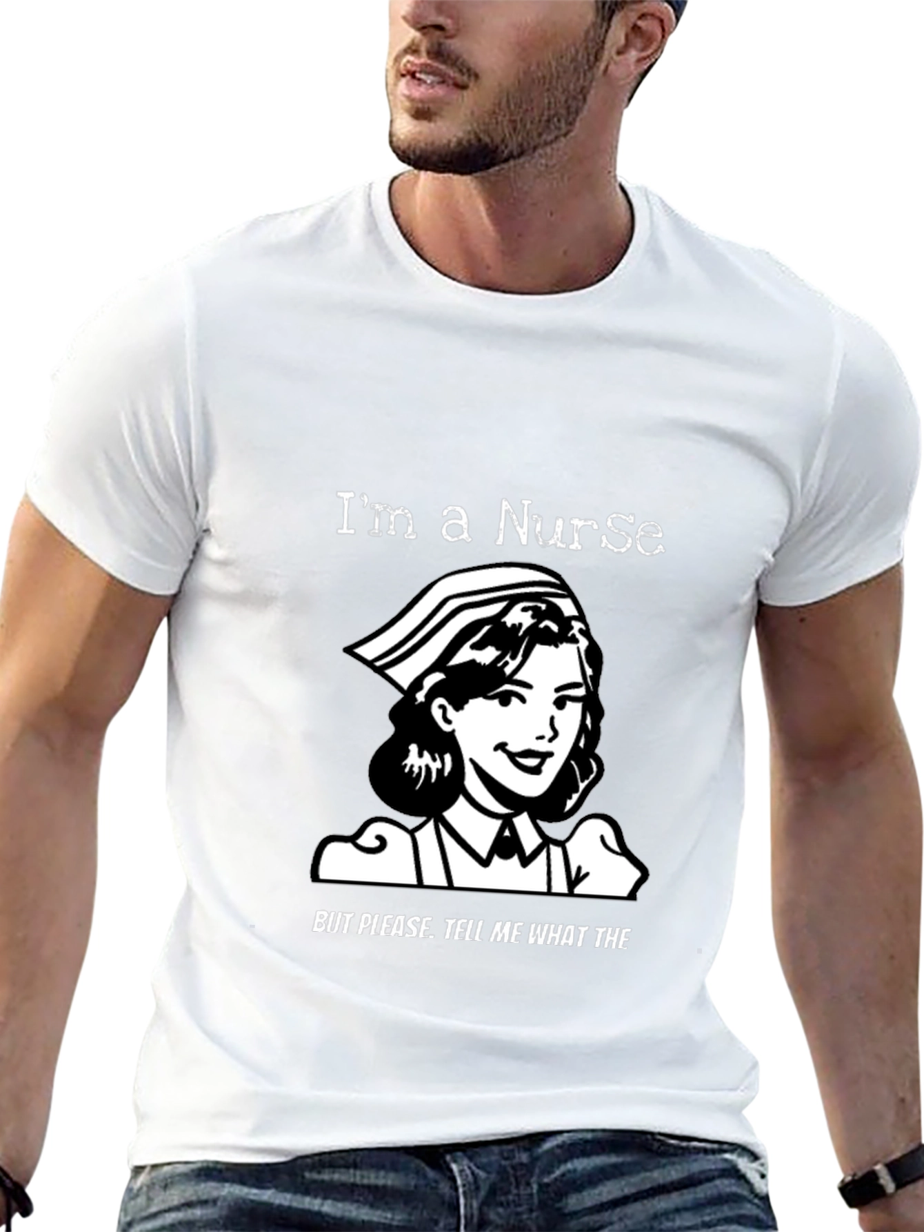 Black Nurse Humor T-Shirt - "I'm a Nurse" Graphic Tee view 13