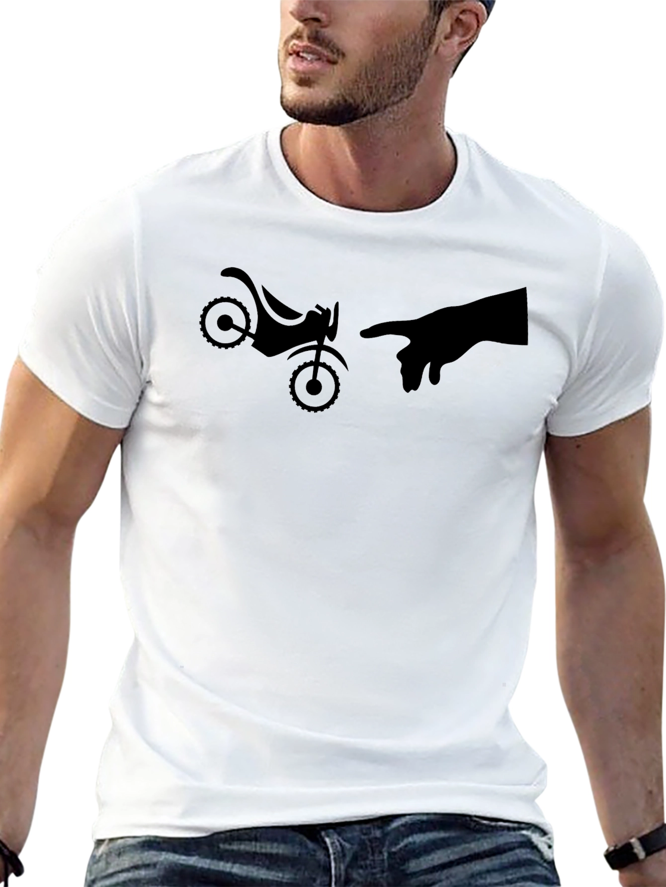Black Motorcycle Creation T-Shirt - Ride On! view 13