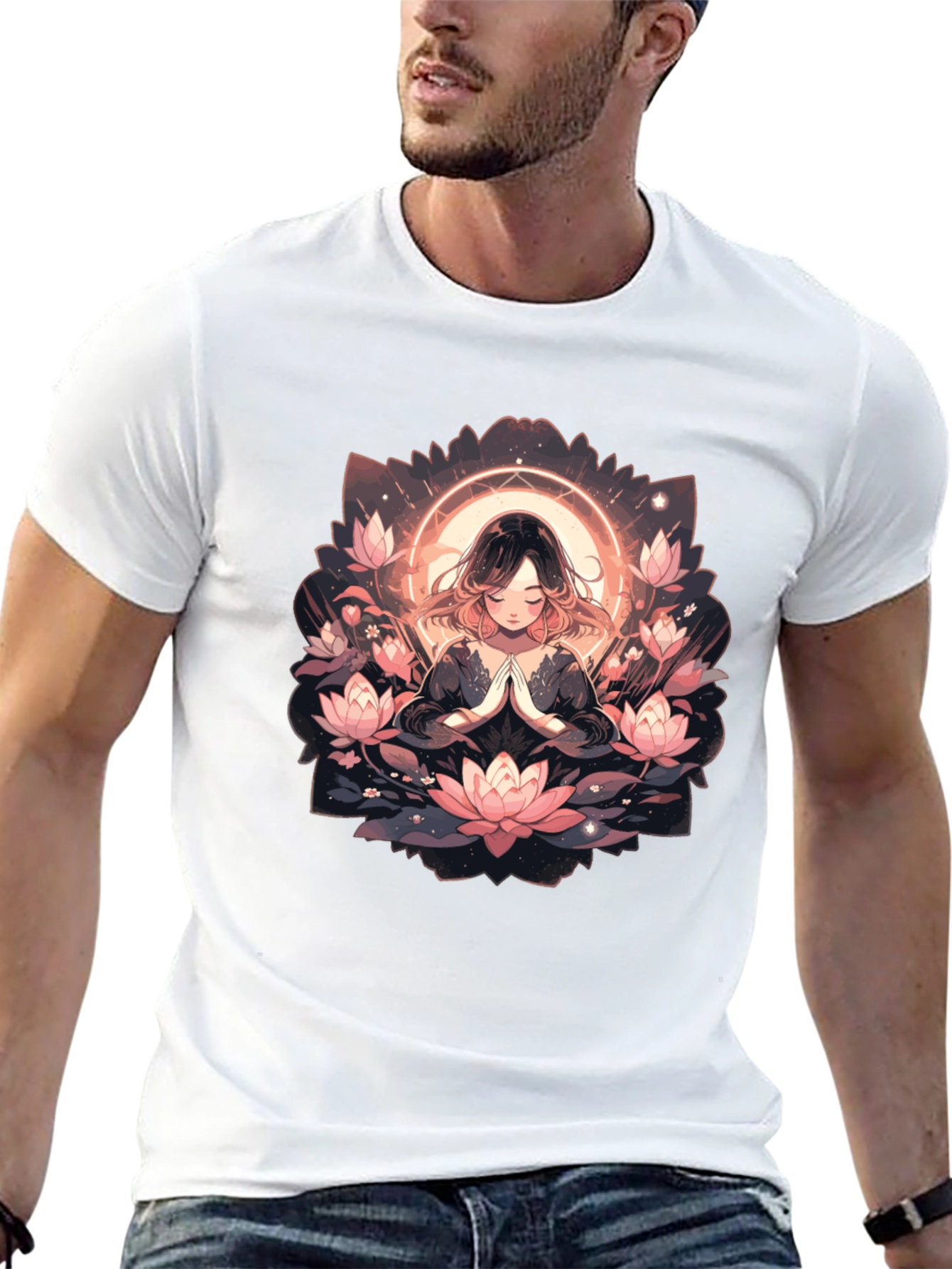 Black Lotus Mandala Graphic Tee - Unisex view 13