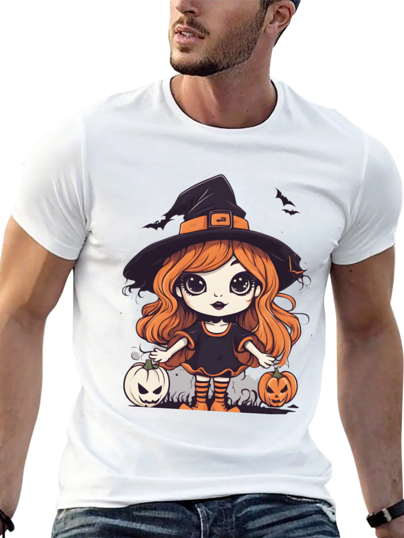 Black Halloween Witch T-Shirt view 13