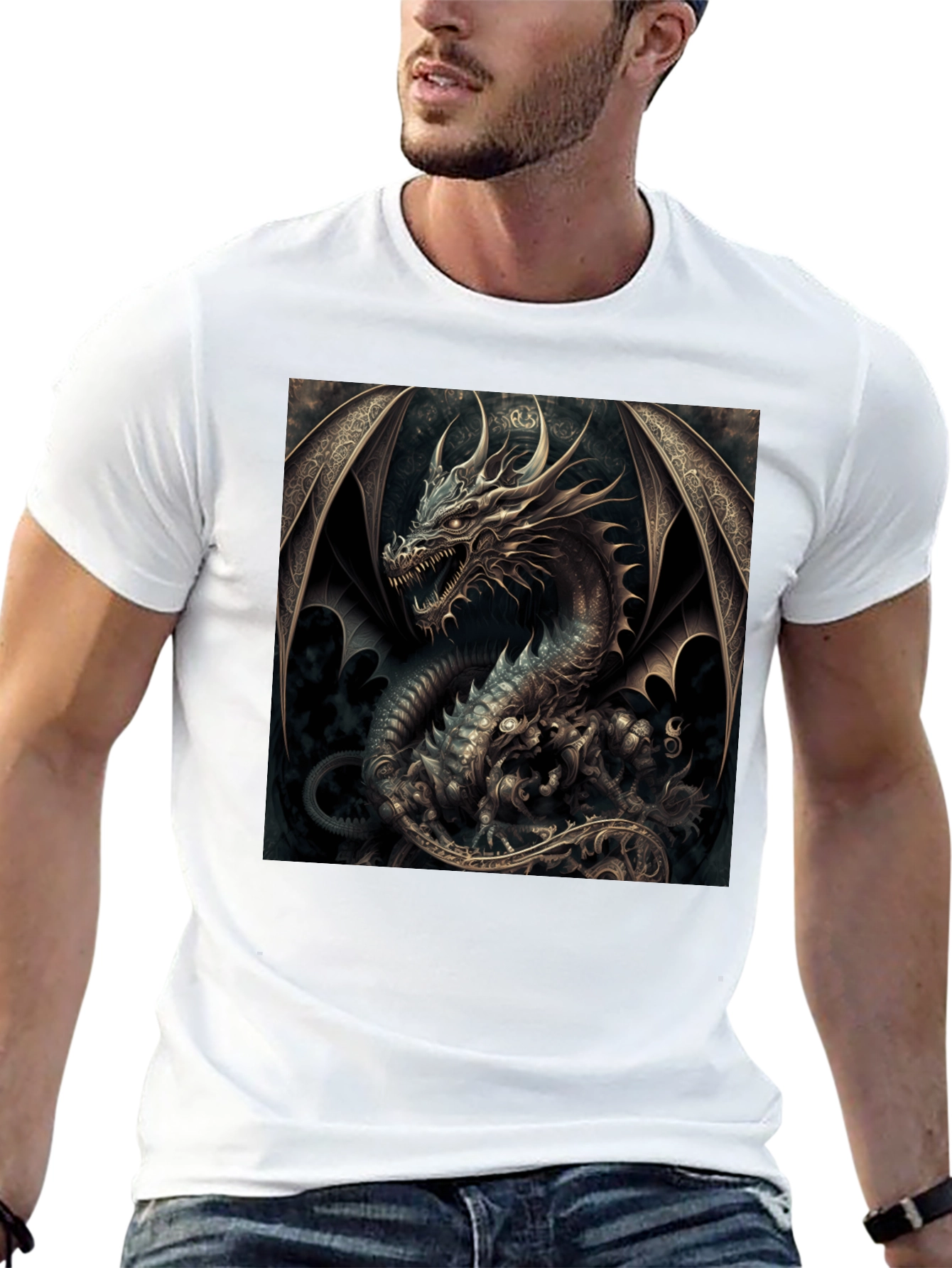 Black Dragon Graphic Black T-Shirt view 13
