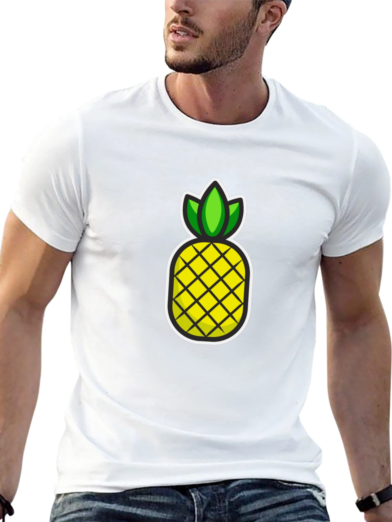 Black Pineapple Graphic T-Shirt - Casual Black Tee view 13