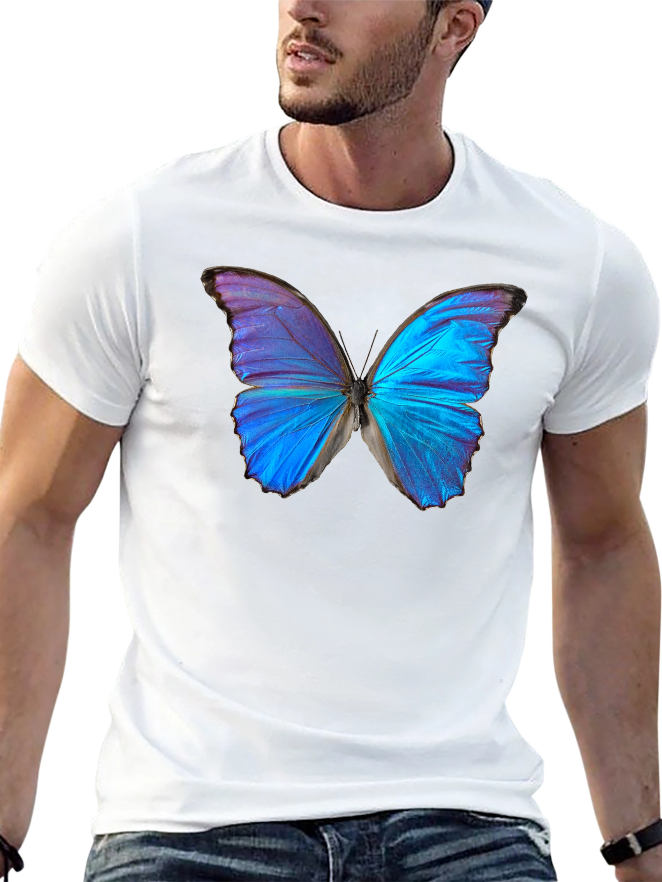 Black Butterfly Graphic Black T-Shirt view 13