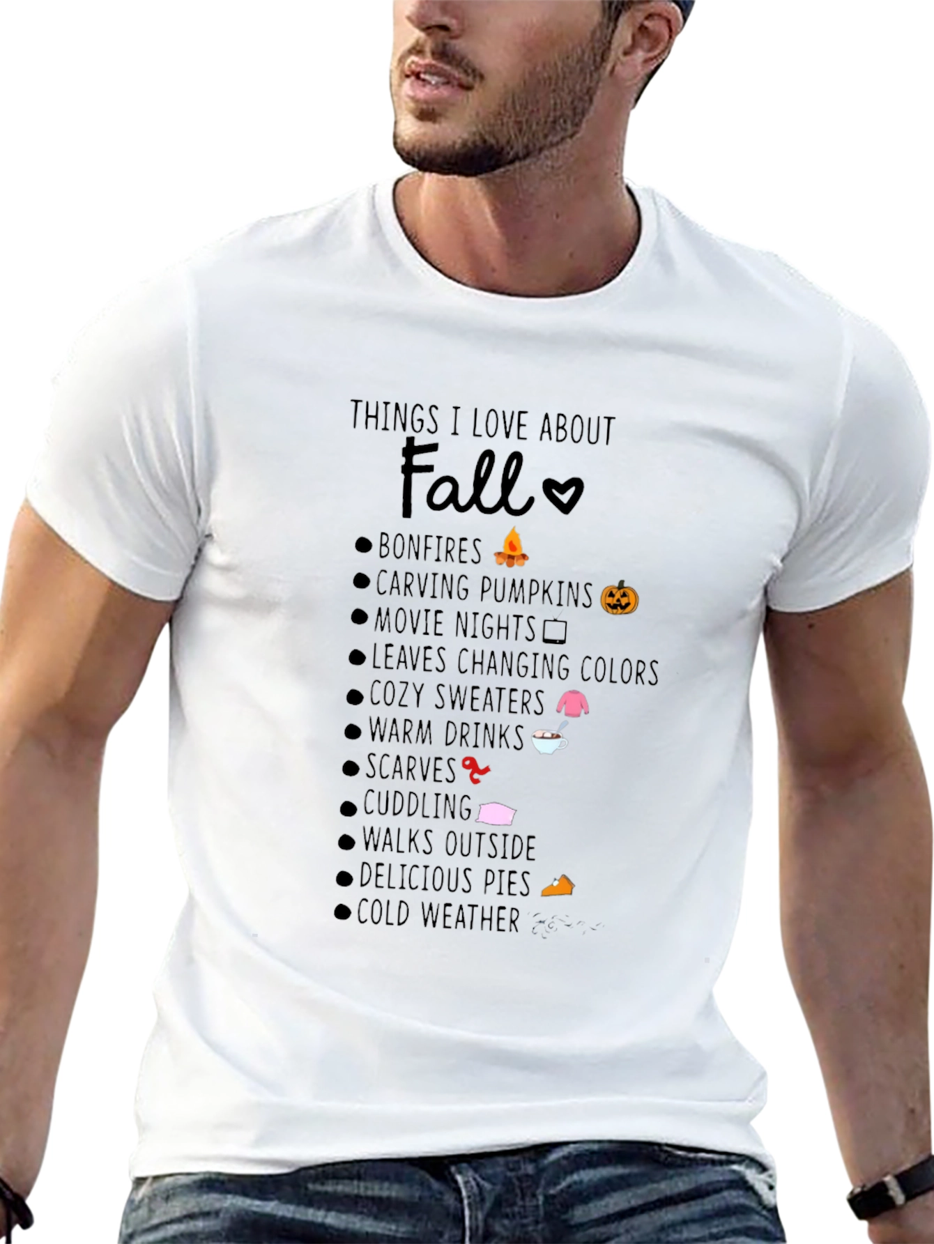 Black Things I Love About Fall T-Shirt view 13