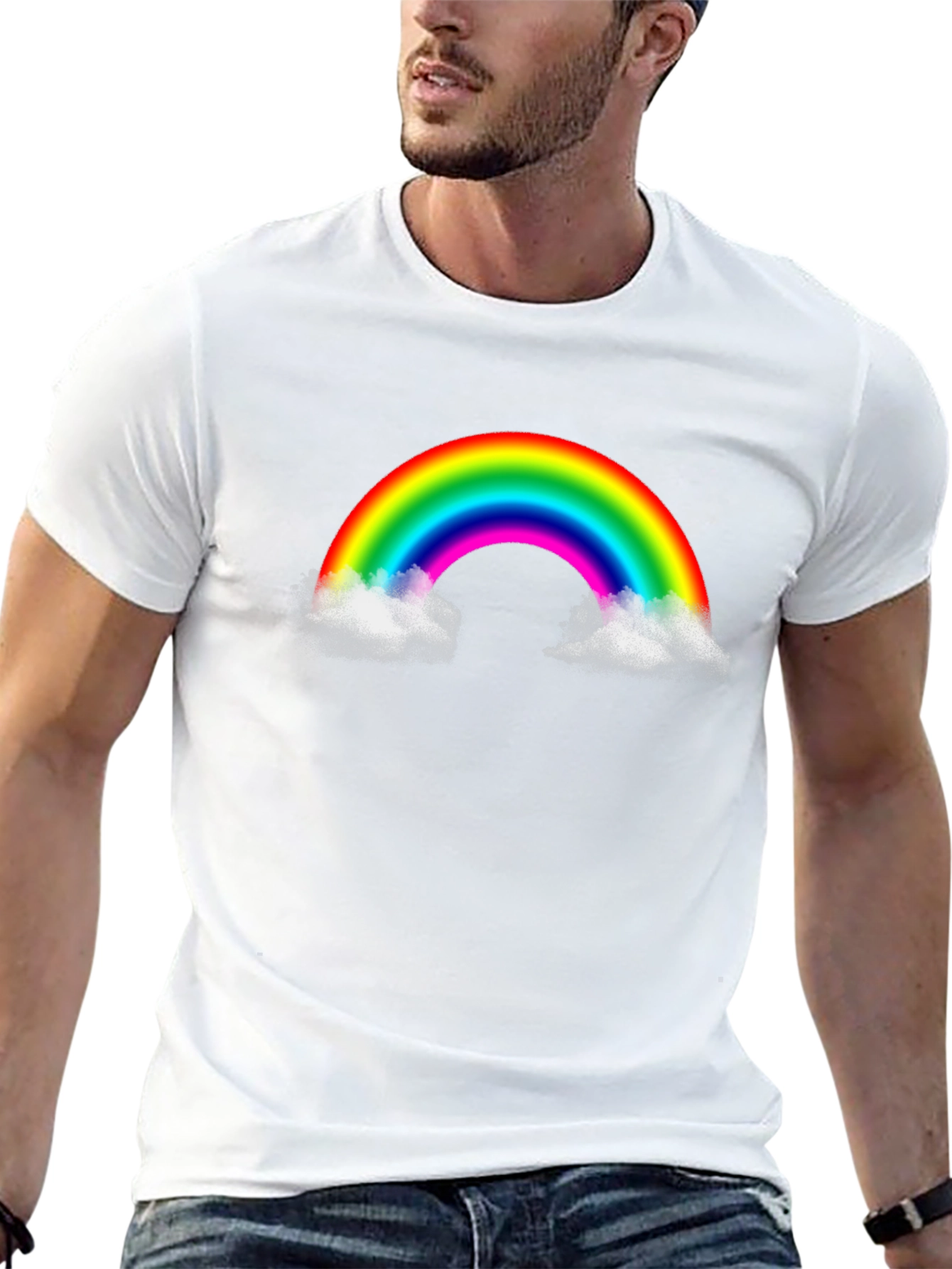 Black Rainbow Cloud Graphic T-Shirt view 13