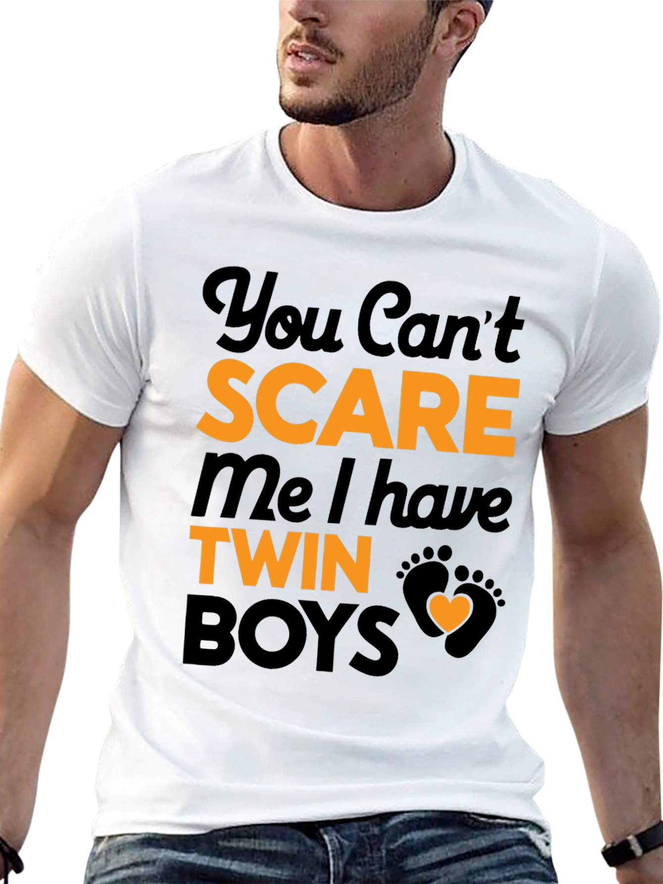 Black Twin Boys T-Shirt - You Can't Scare Me! view 13