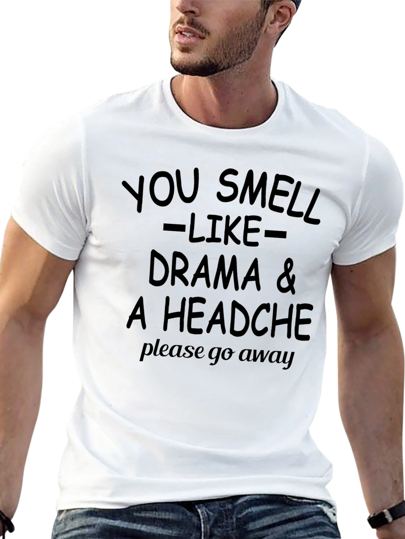 Black Drama Headache T-Shirt - Sarcastic Humor Tee view 13