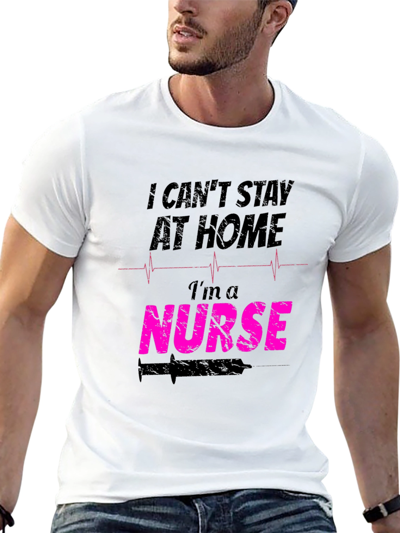 Black Nurse T-Shirt: I Can't Stay At Home view 13