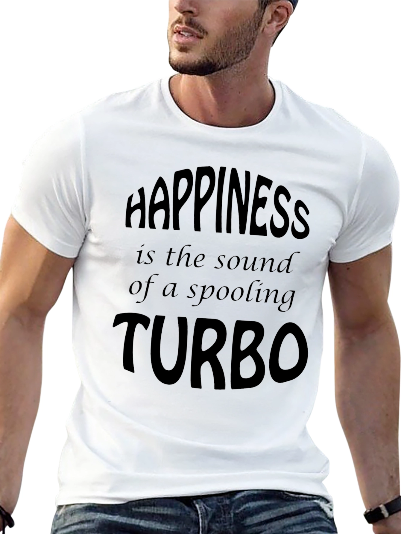 Black Happiness is a Spooling Turbo T-Shirt - Men's Black Tee view 13