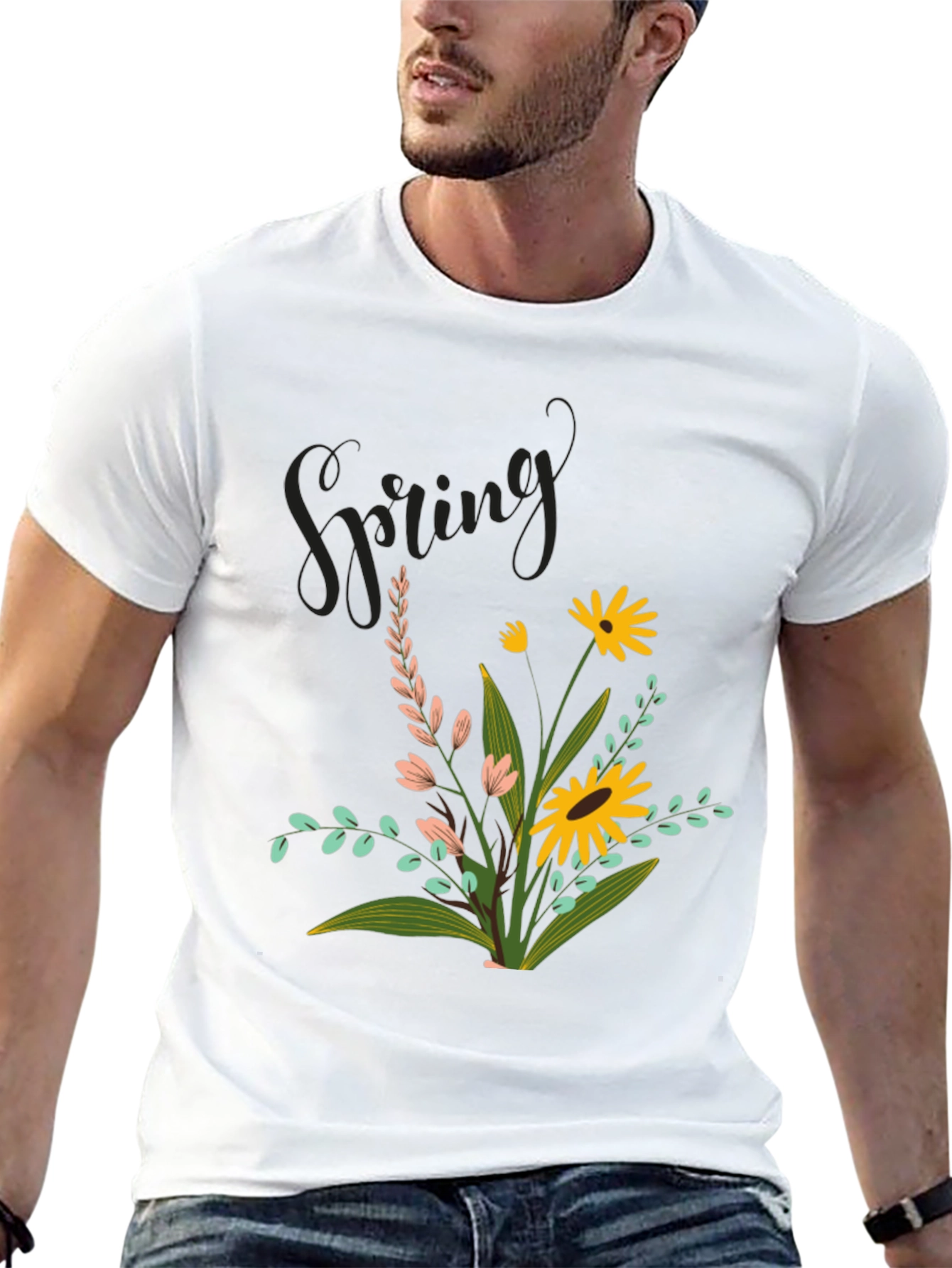 Black Spring Flower Graphic Tee view 13