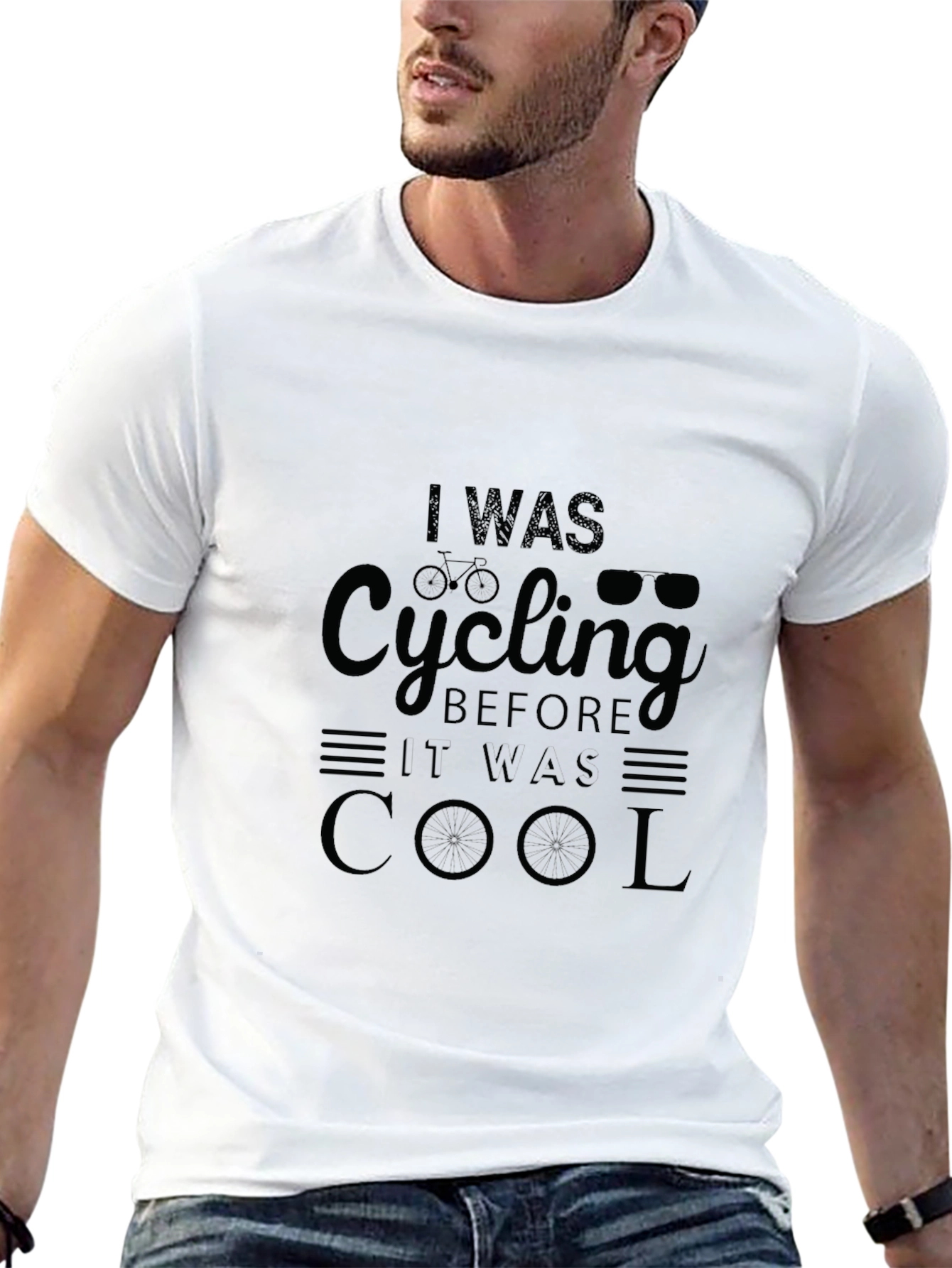 Black I Was Cycling Before It Was Cool T-Shirt view 13