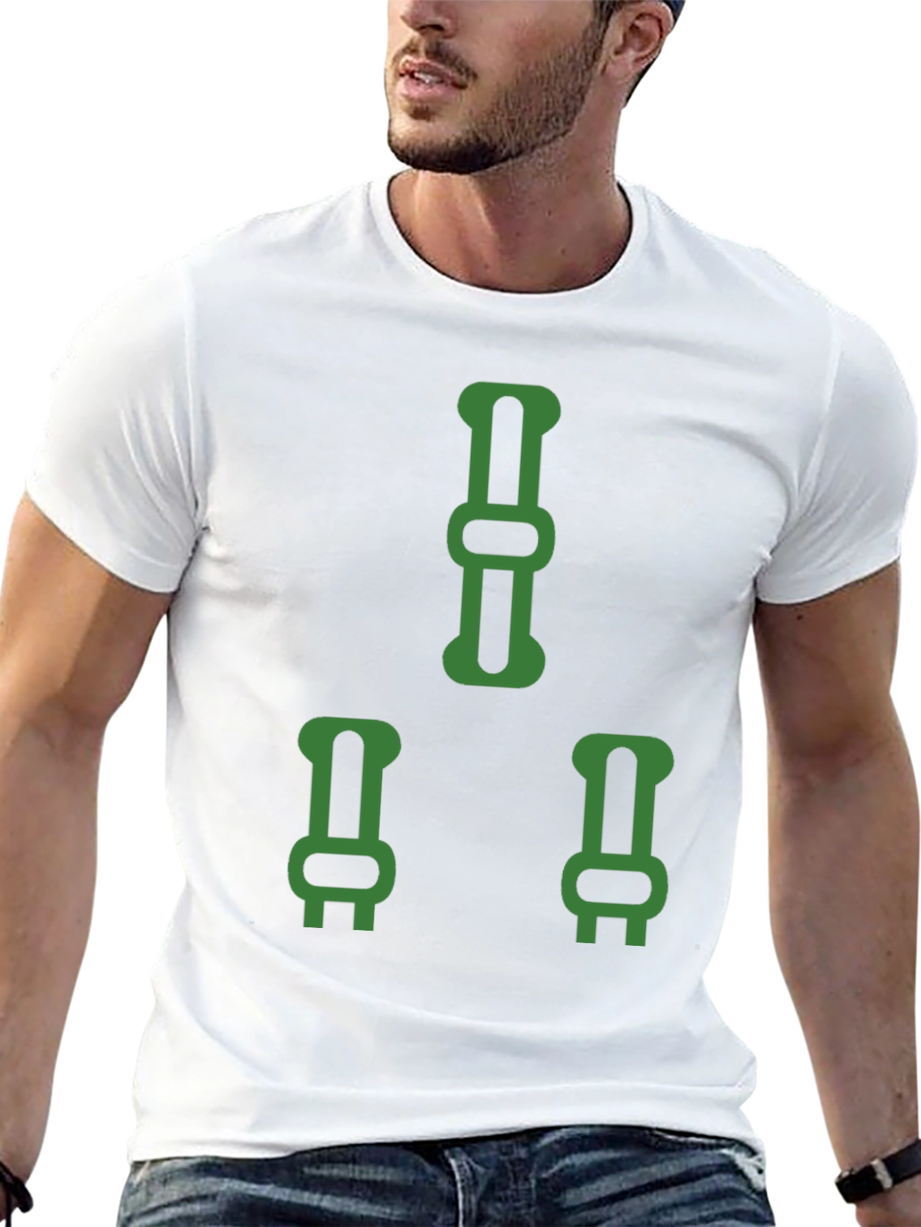 Black Men's Novelty Suspender Graphic Tee view 13
