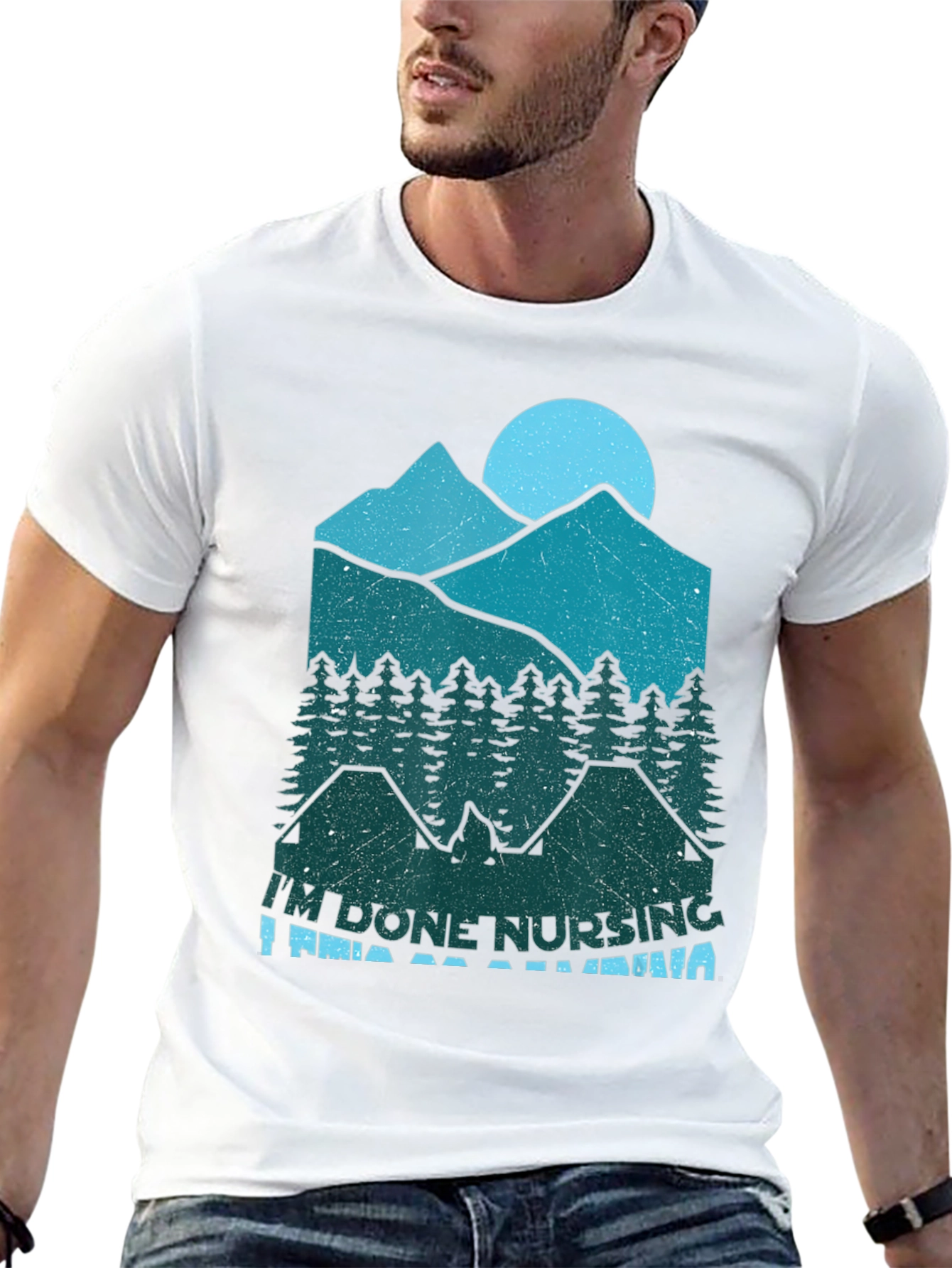 Black I'm Done Nursing I'm Going Camping T-Shirt view 13