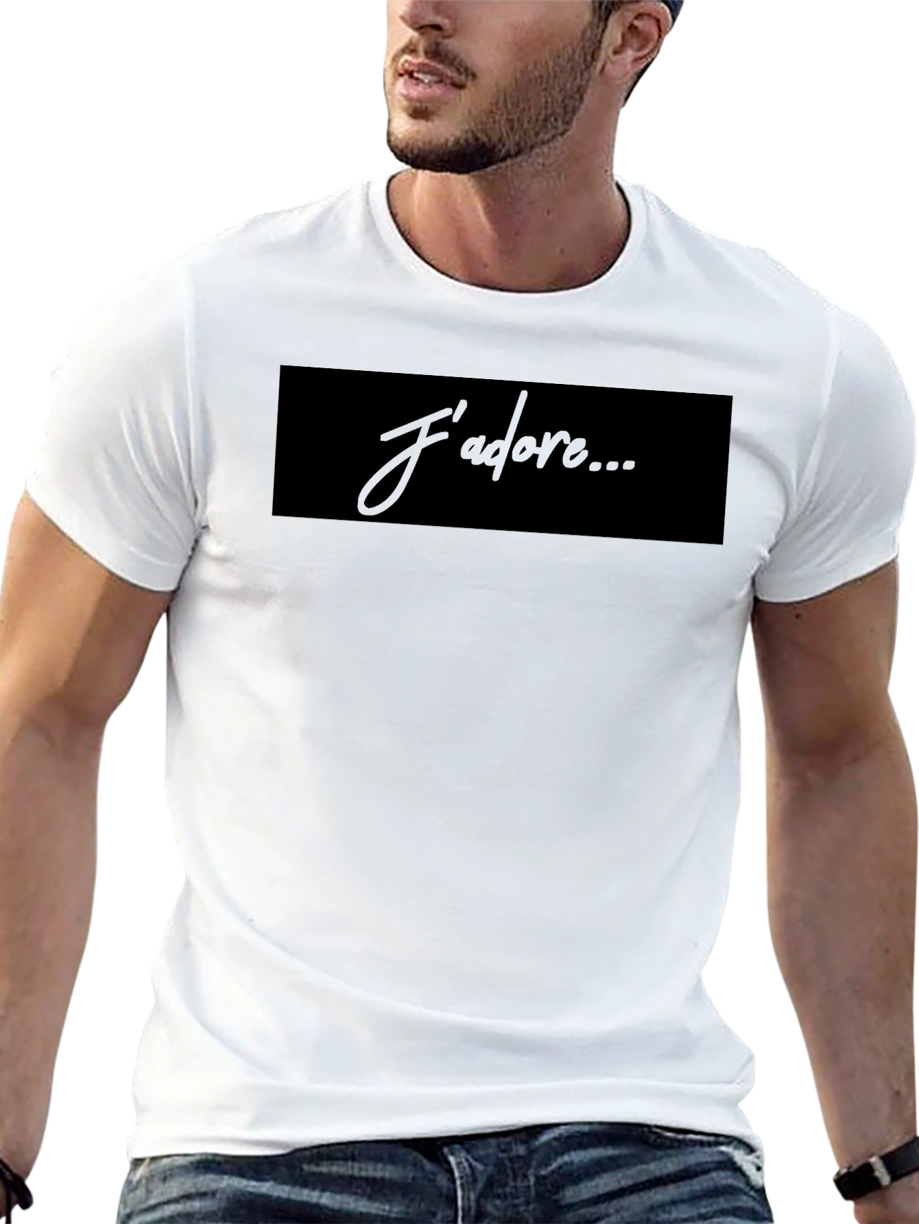 Black J'adore Graphic Tee - Stylish Black Cotton T-Shirt view 13