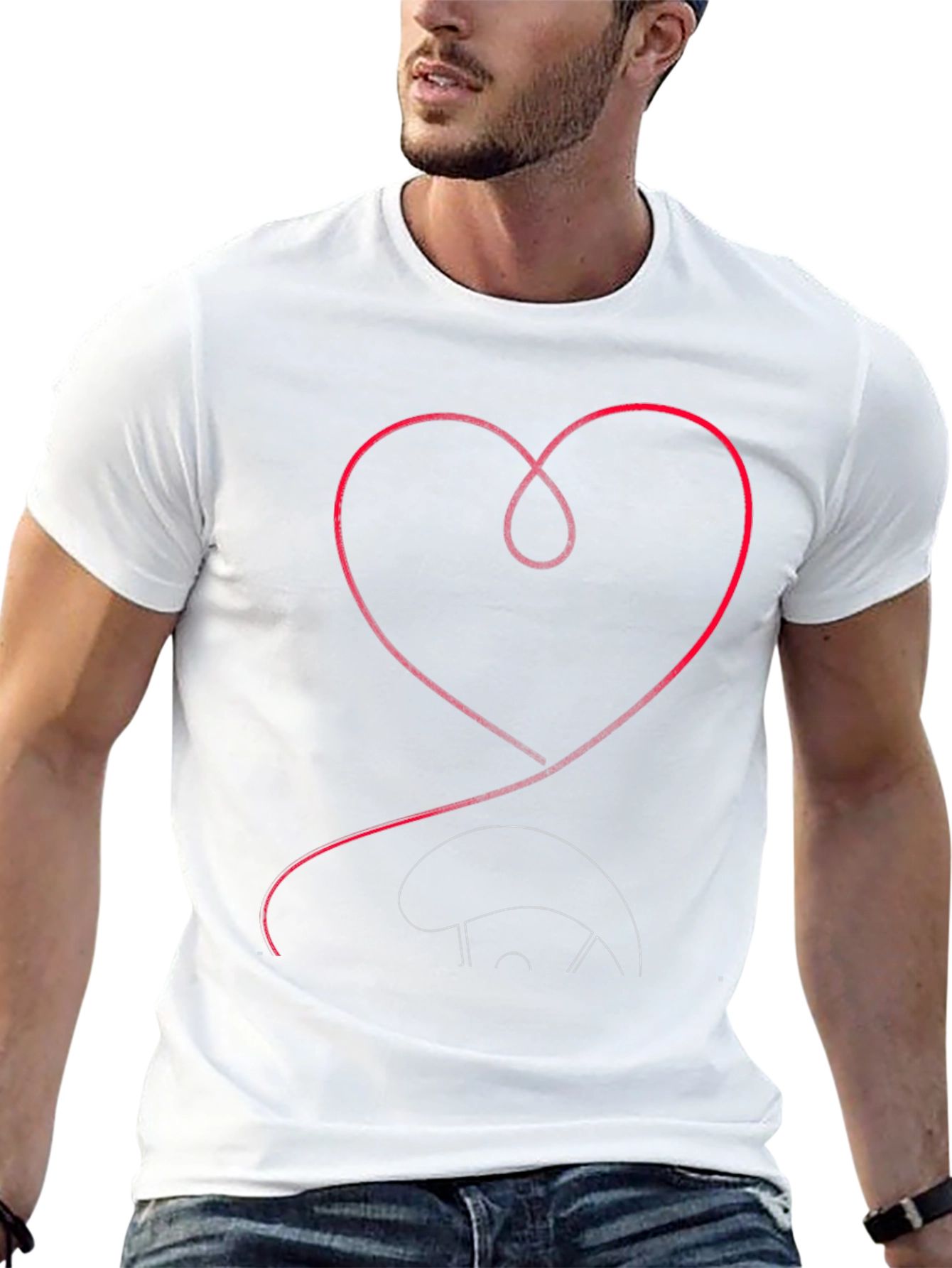 Black Heart Baseball T-Shirt: Love of the Game view 13