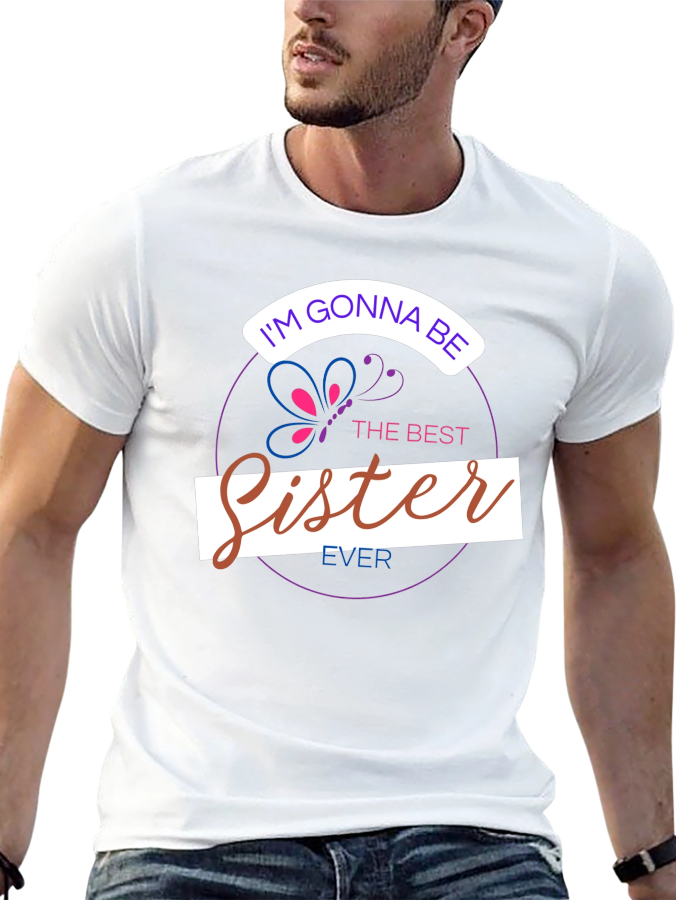 Black I'm Gonna Be The Best Sister Ever T-Shirt view 13