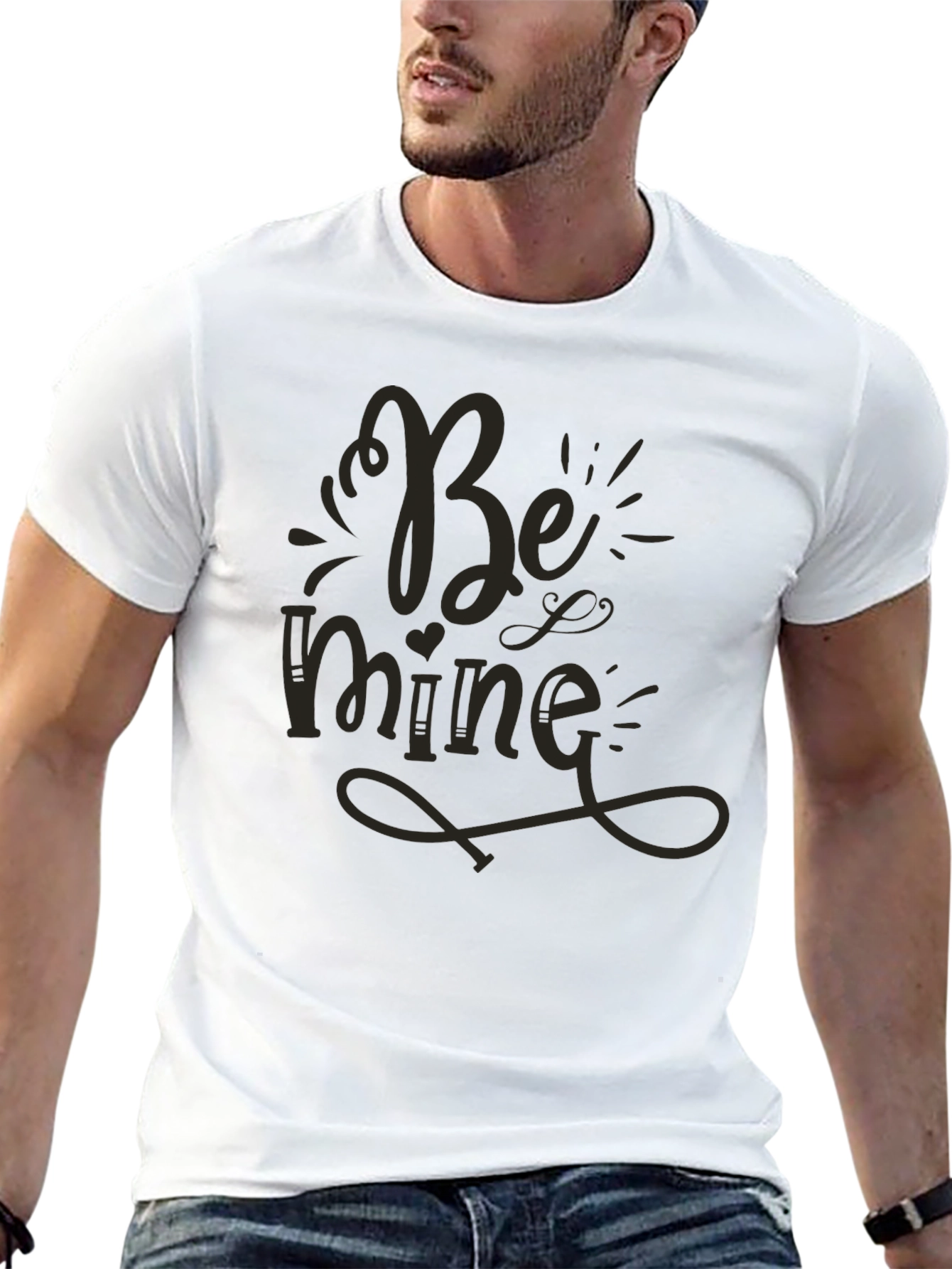 Black Be Mine Graphic Tee - Valentine's Day Shirt view 13