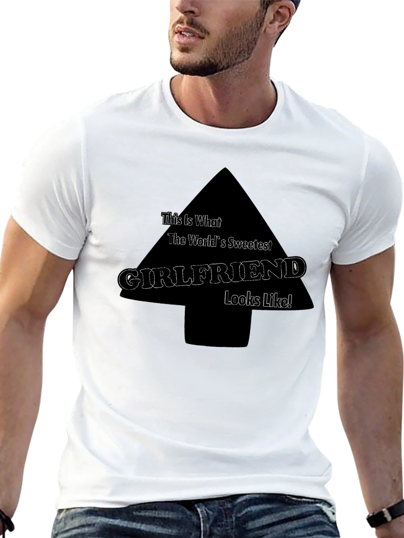 Black Sweetest Girlfriend T-Shirt - Funny Novelty Tee view 13