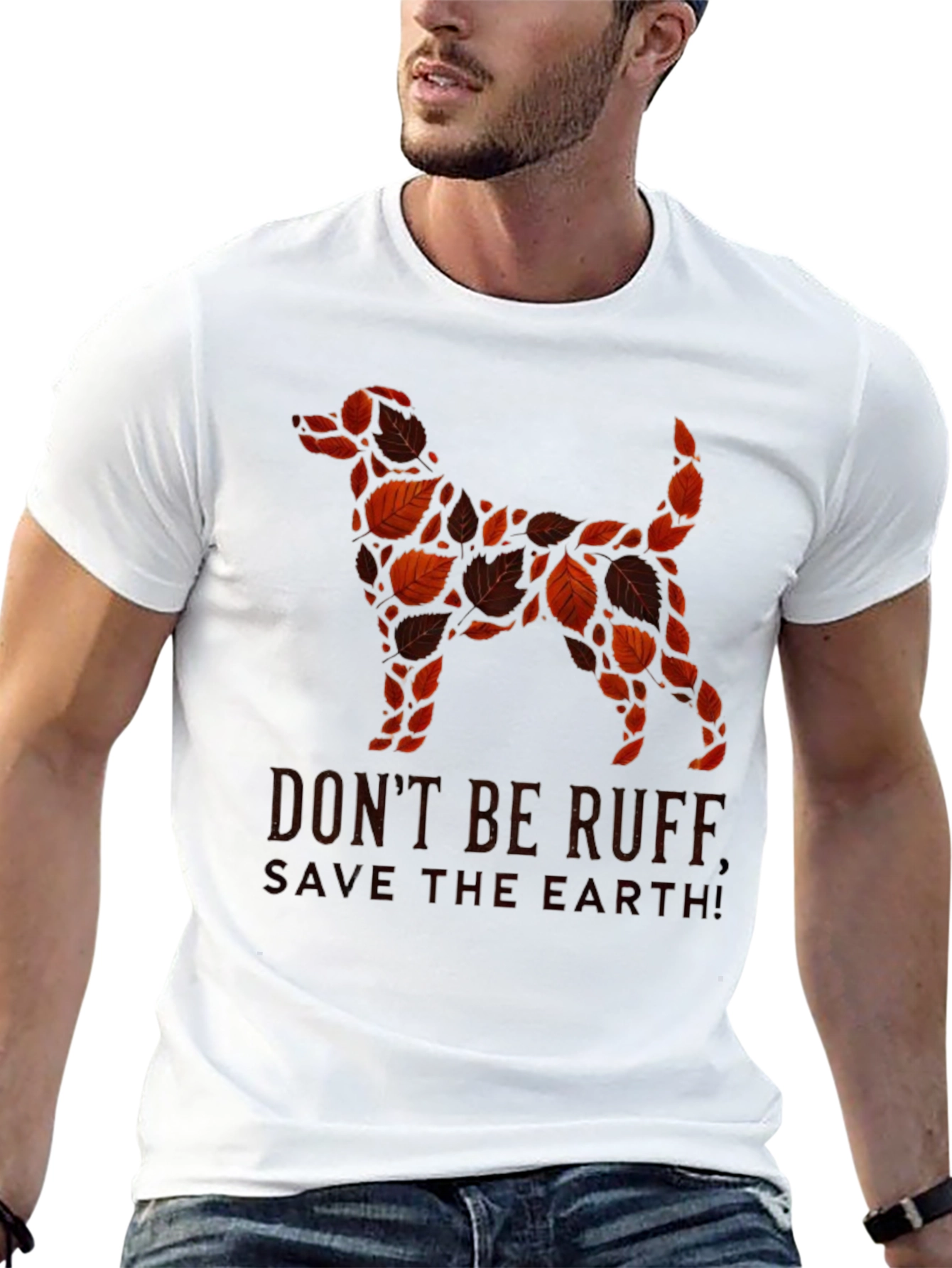 Black Eco-Friendly Dog Lover's T-Shirt view 13