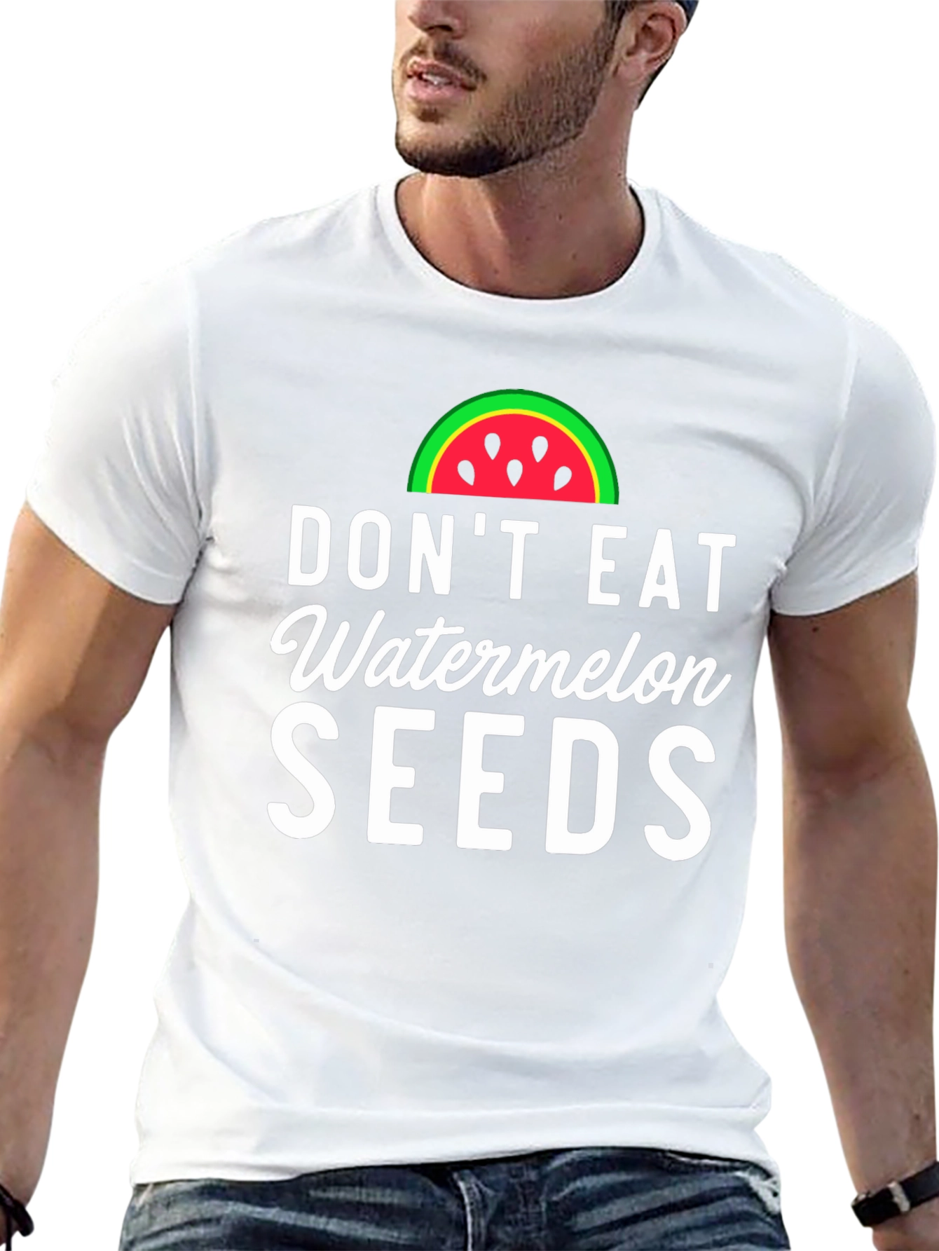 Black Don't Eat Watermelon Seeds Novelty Graphic Tee view 13