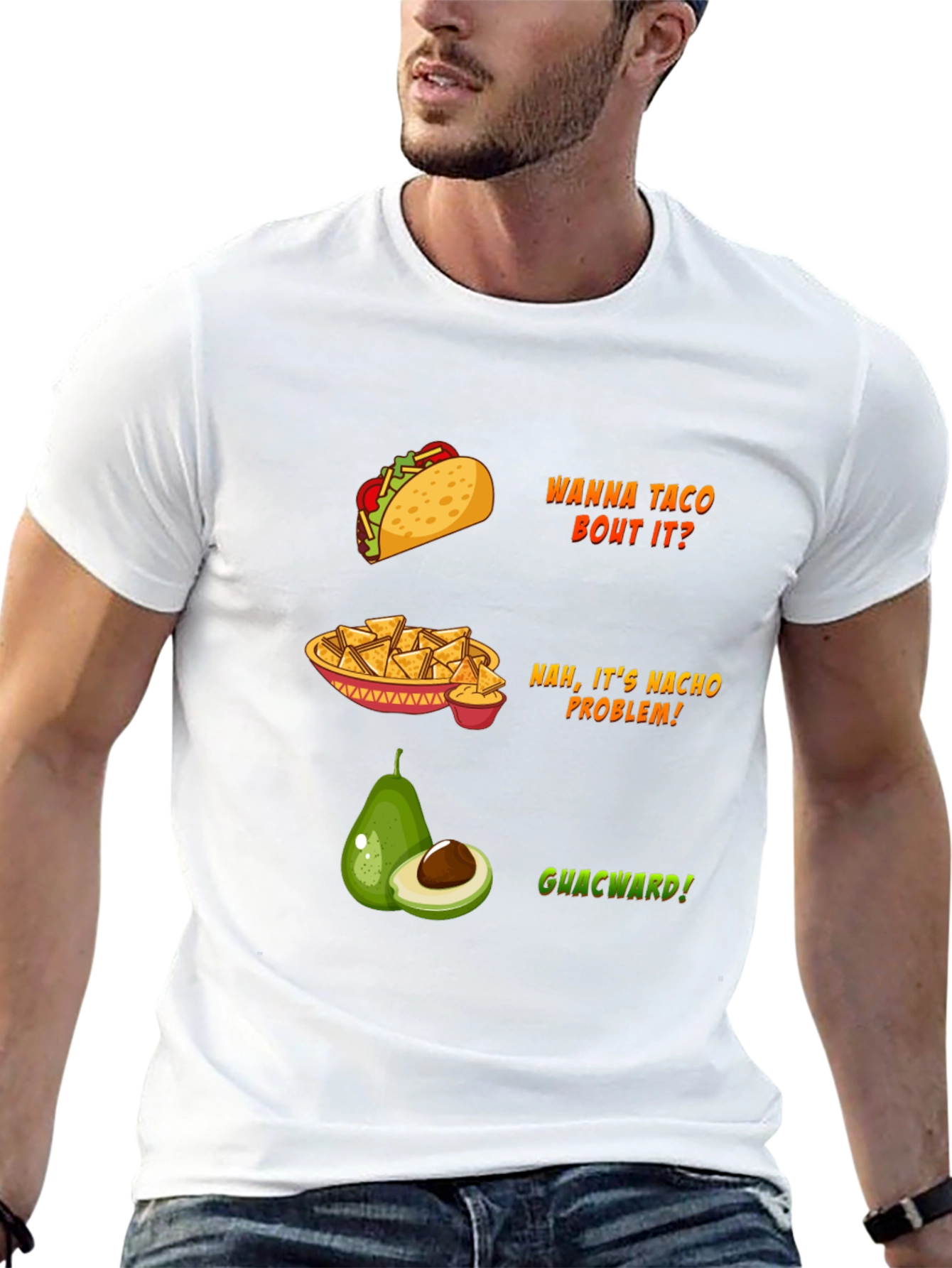 Black Funny Food Puns Black T-Shirt view 13