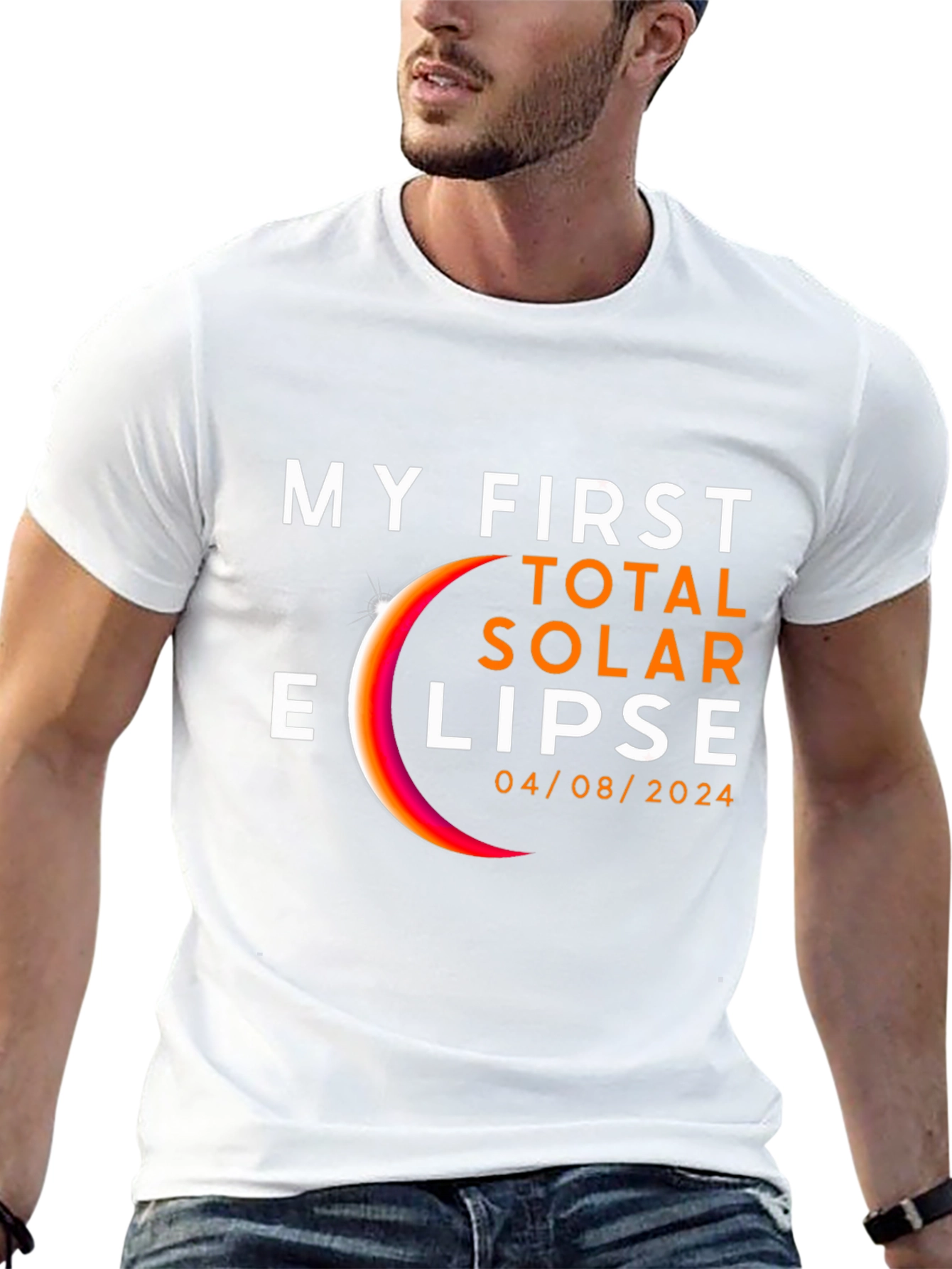 Black My First Total Solar Eclipse 04/08/2024 T-Shirt view 13