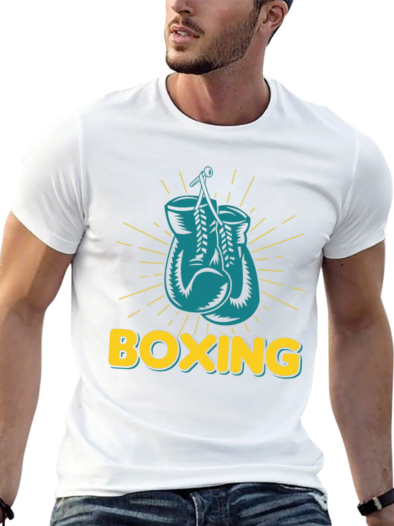 Black Boxing Gloves Graphic Tee - Punch Out Style! view 13