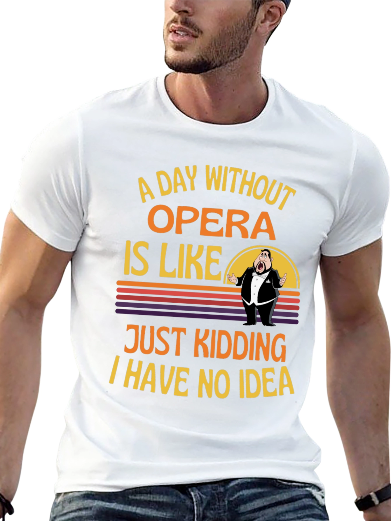 Black Opera Humor Graphic T-Shirt - A Day Without Opera view 13
