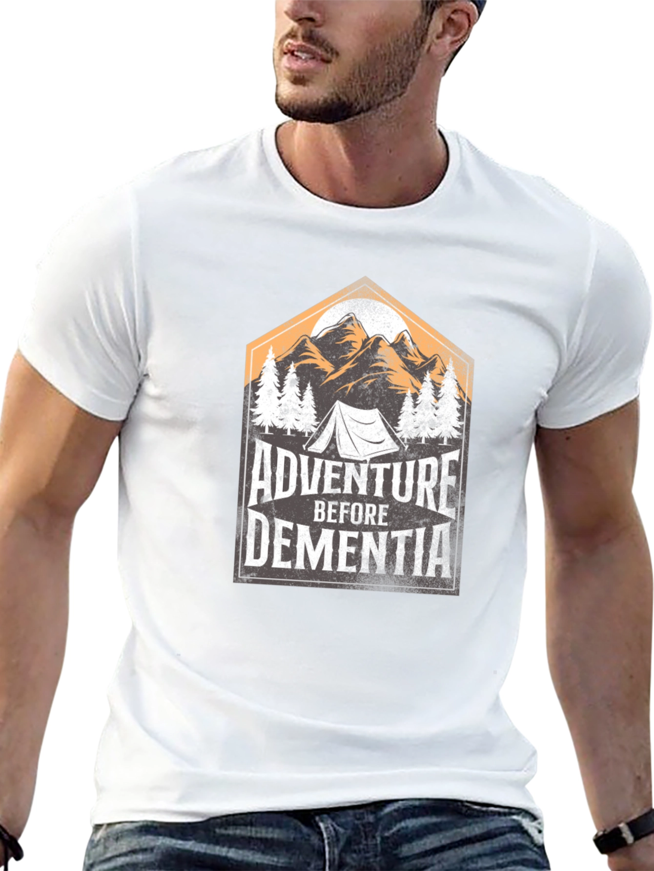 Black Adventure Before Dementia Graphic Tee view 13