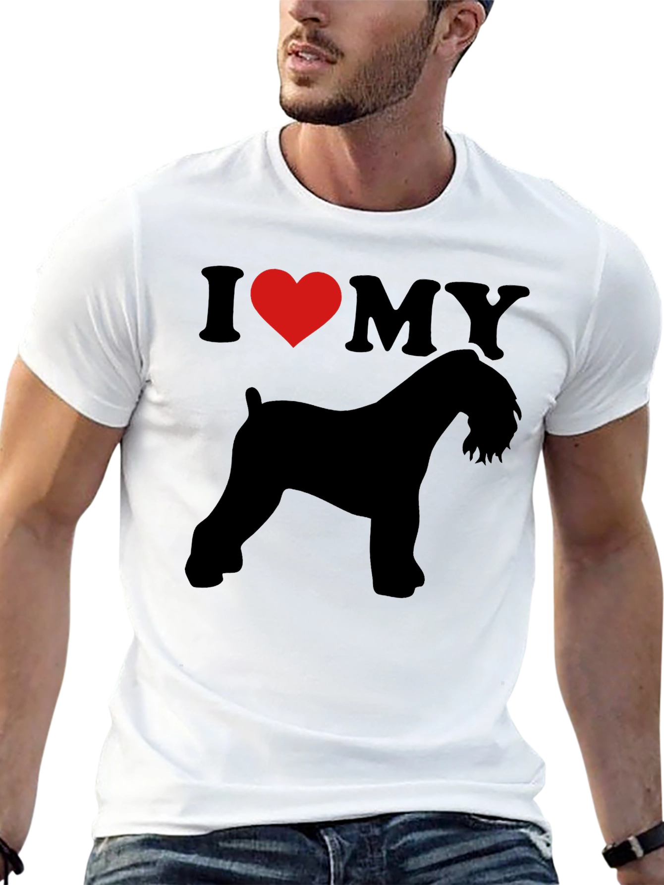 I Heart My Dog T-Shirt - Black Dog Lover Tee - 13