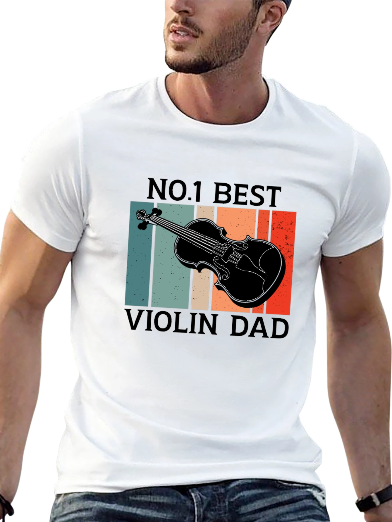 Black No. 1 Best Violin Dad T-Shirt - Music Lover Gift view 13