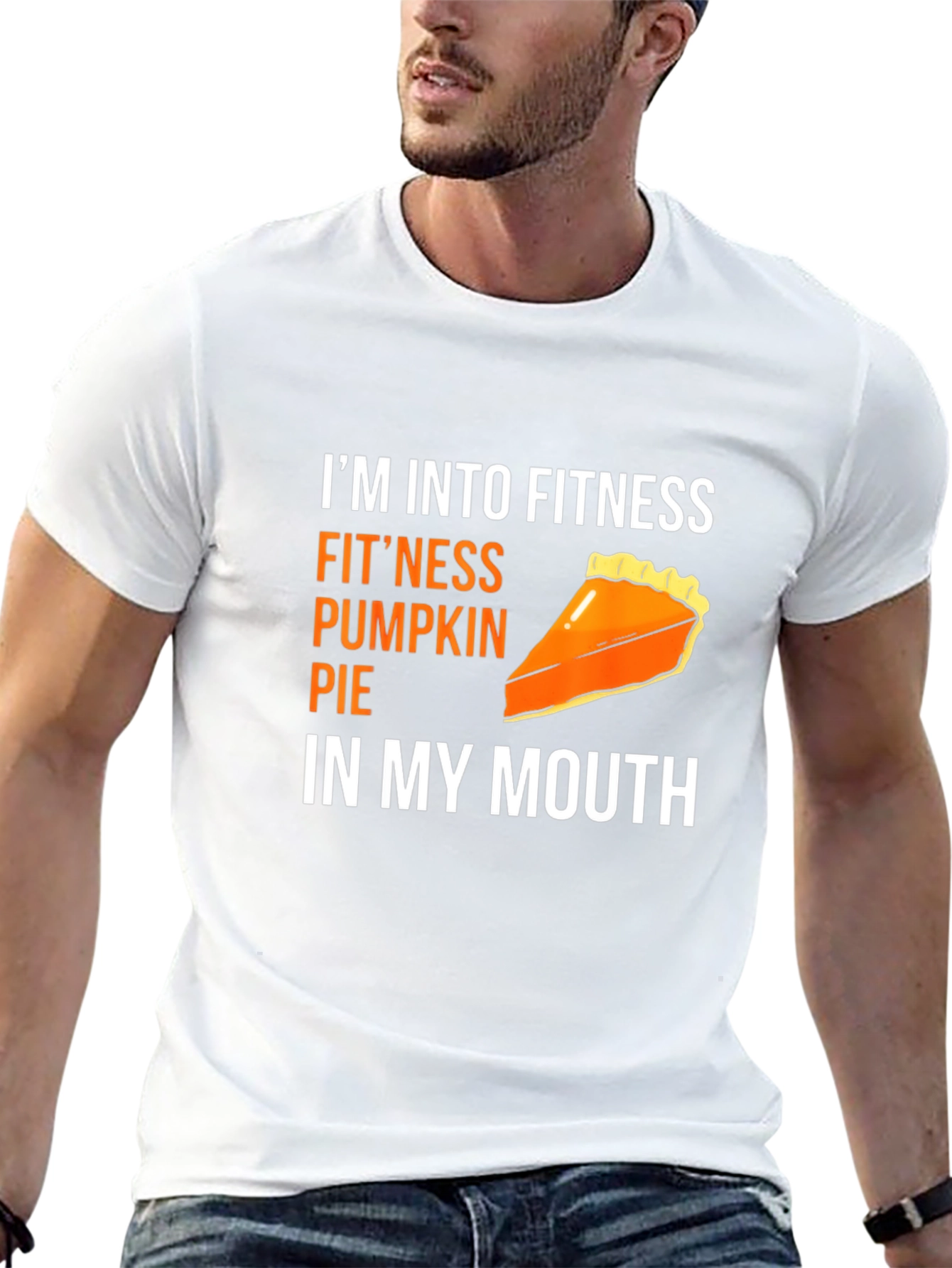 Black Fitness Pumpkin Pie T-Shirt - Funny Thanksgiving Tee view 13